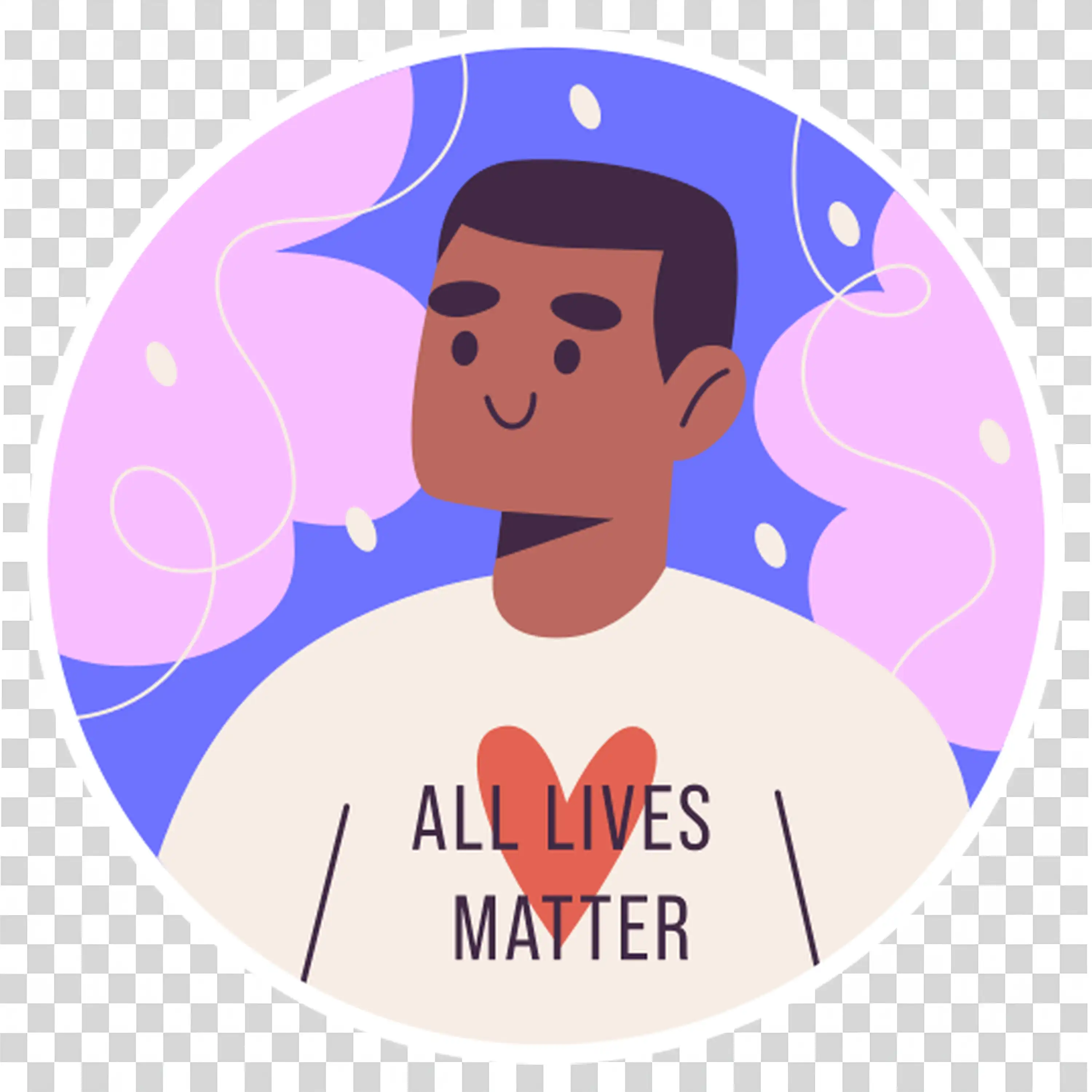 Man Wearing Love Matters Shirt with Confident Look
