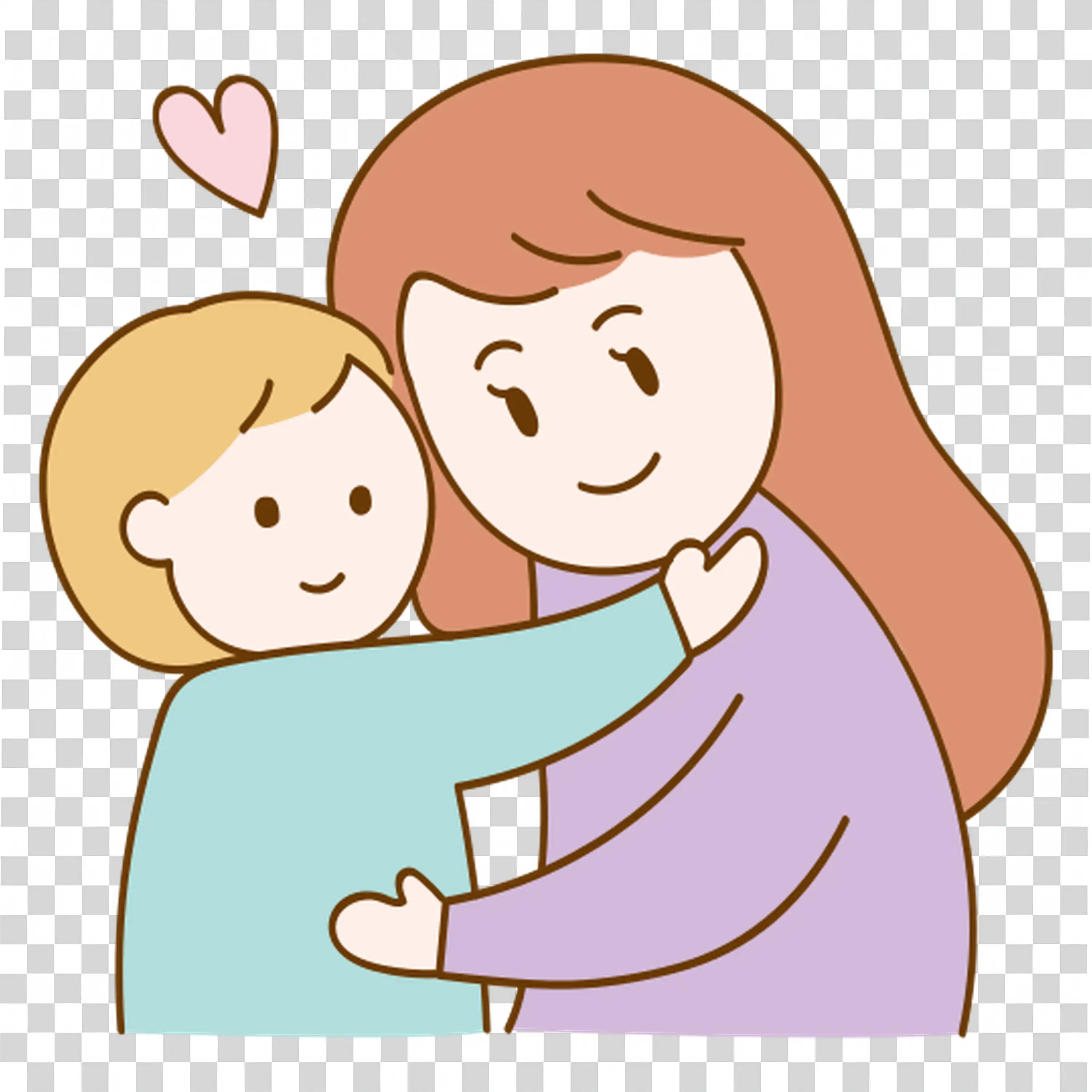 Mother lovingly holding her little baby child free PNG