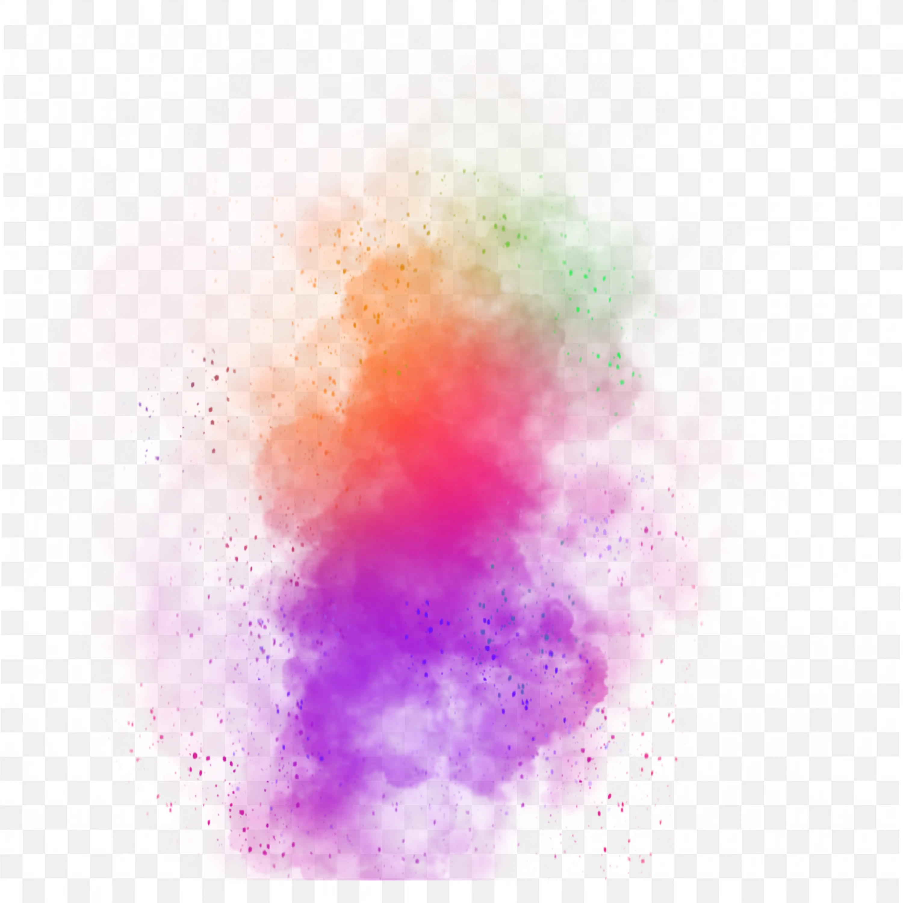 Multicoloured Powder Cloud with Pink Purple Green Mix PNG