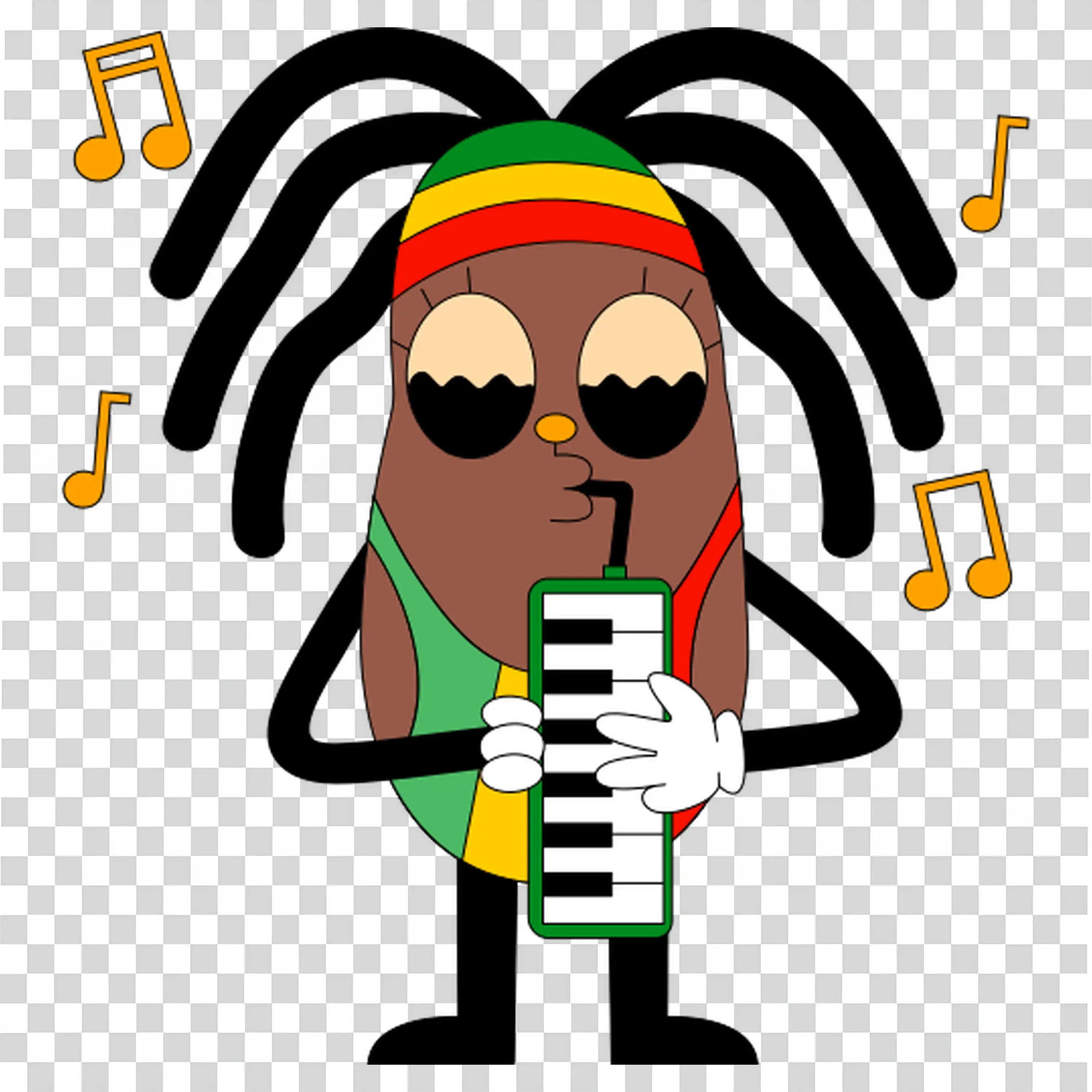 Musician with Dreadlocks Playing Synthesizer Beats