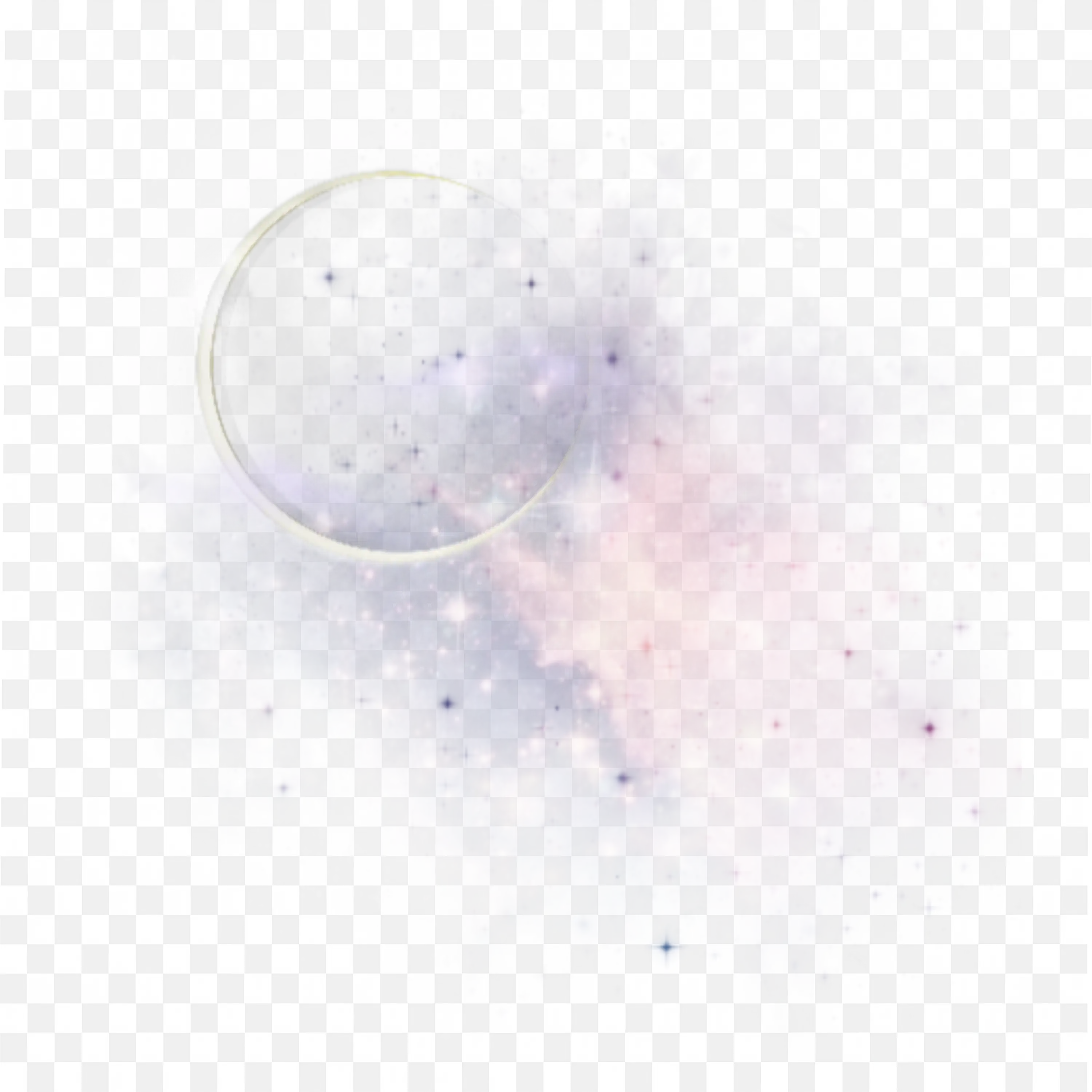 Mystical Moon with Pink and Purple Cosmic Dust Free PNG