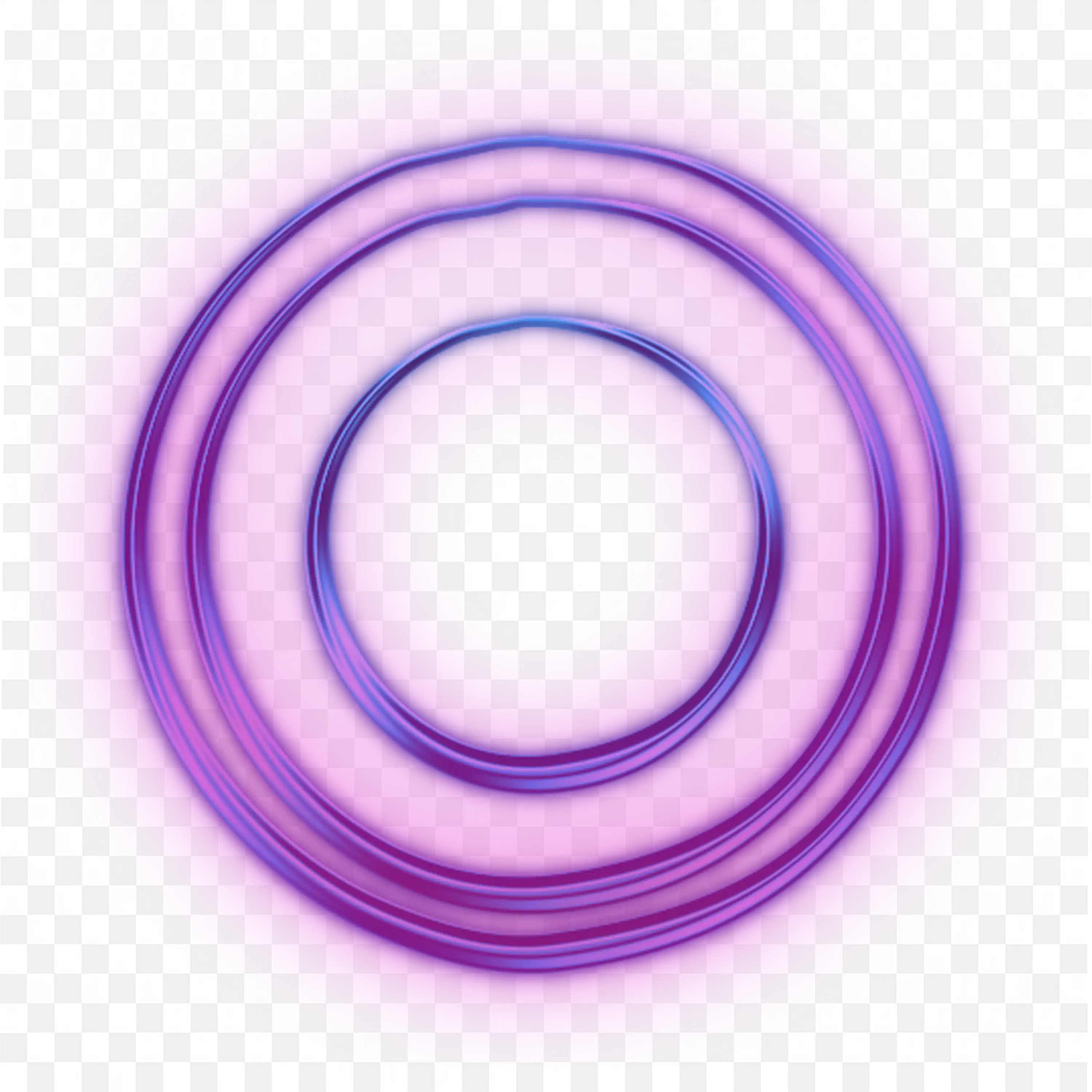 Neon Purple Concentric Circles with Glowing Effect Free PNG