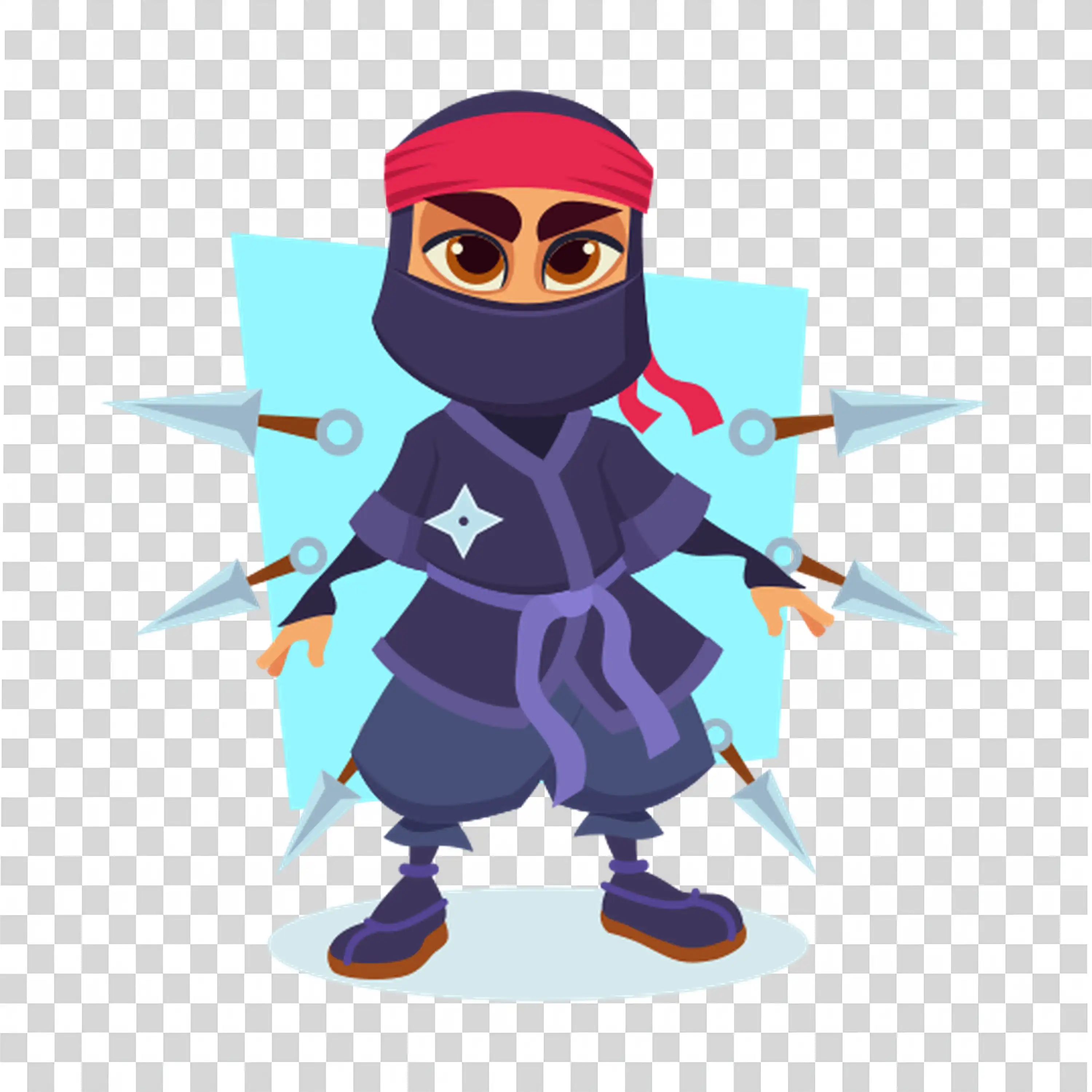 Ninja Character in Stealth Mode Depicting Action and Focus