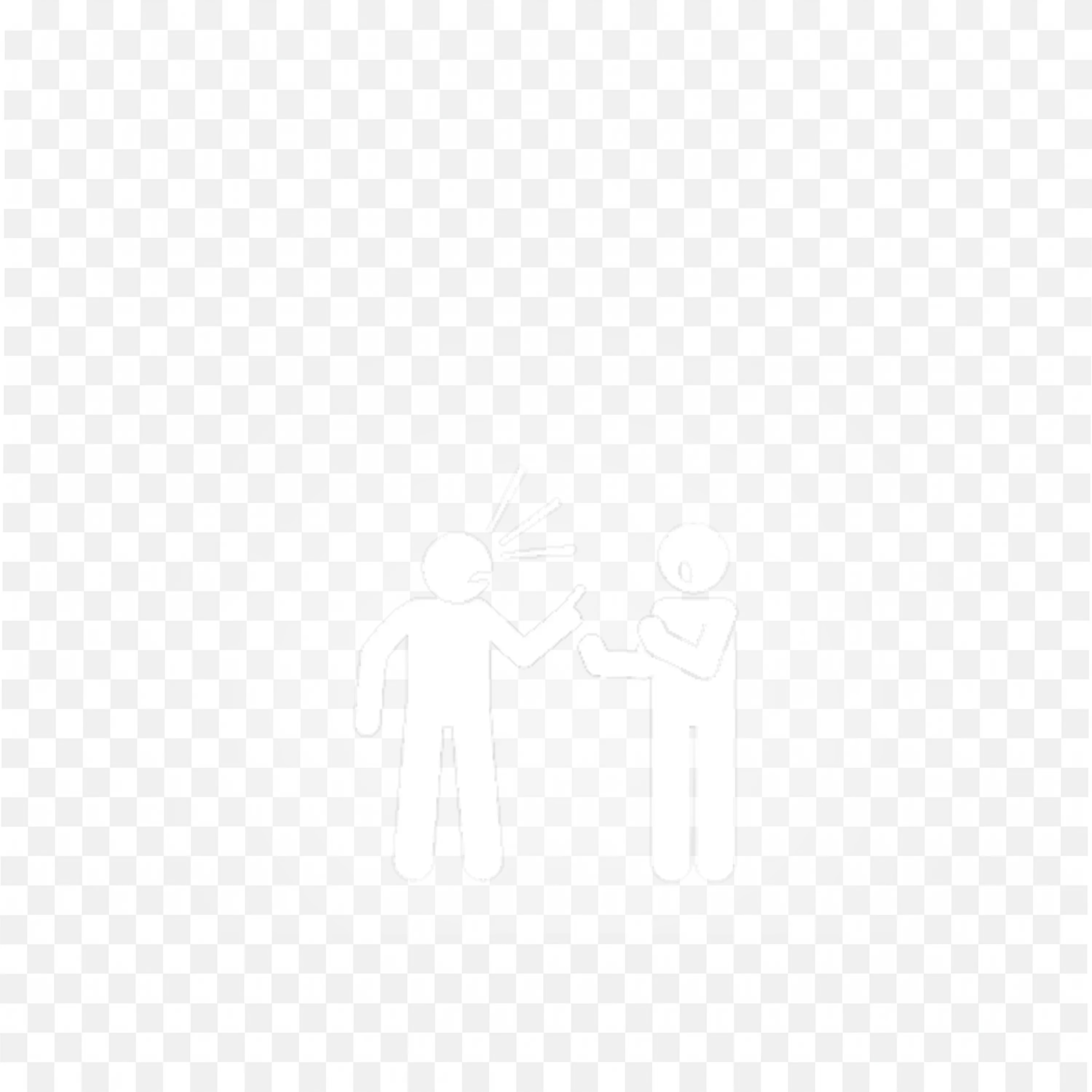 Person in Anger Yelling At Another Person Outline PNG Image