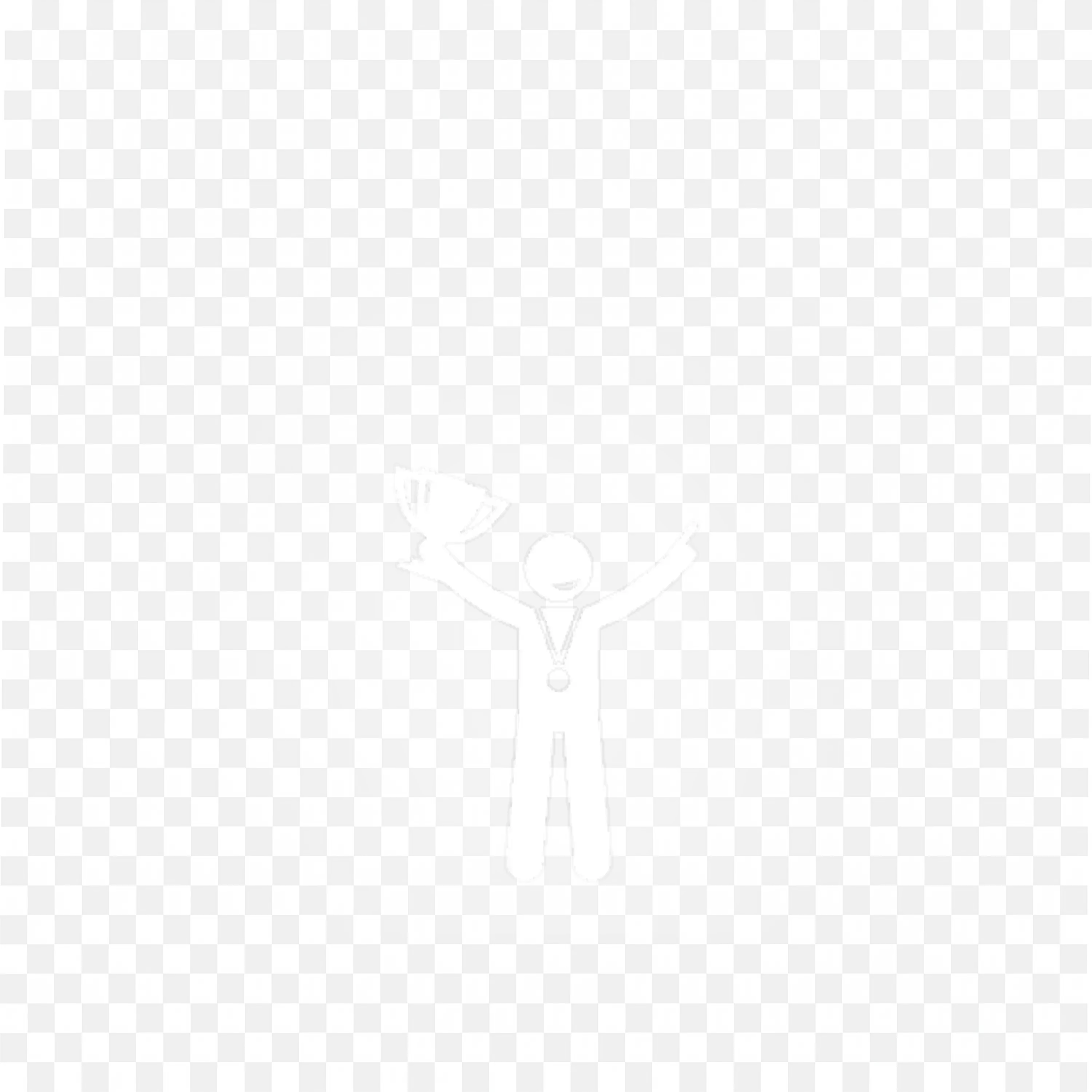 Person Celebrating with Arms Raised Holding a Trophy PNG