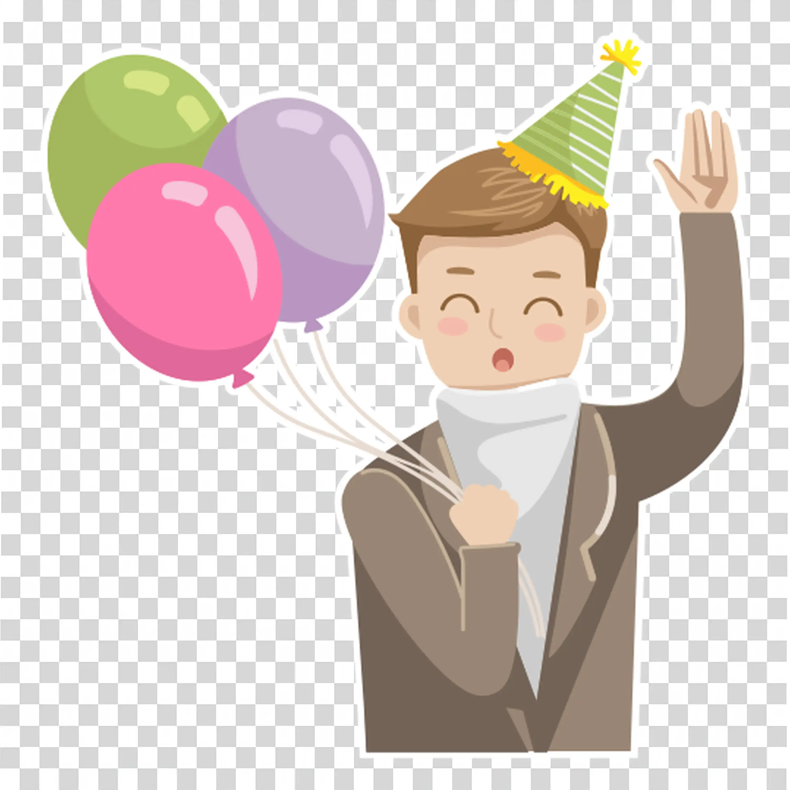 Person Celebrating with BalloonsFestivity and Happiness