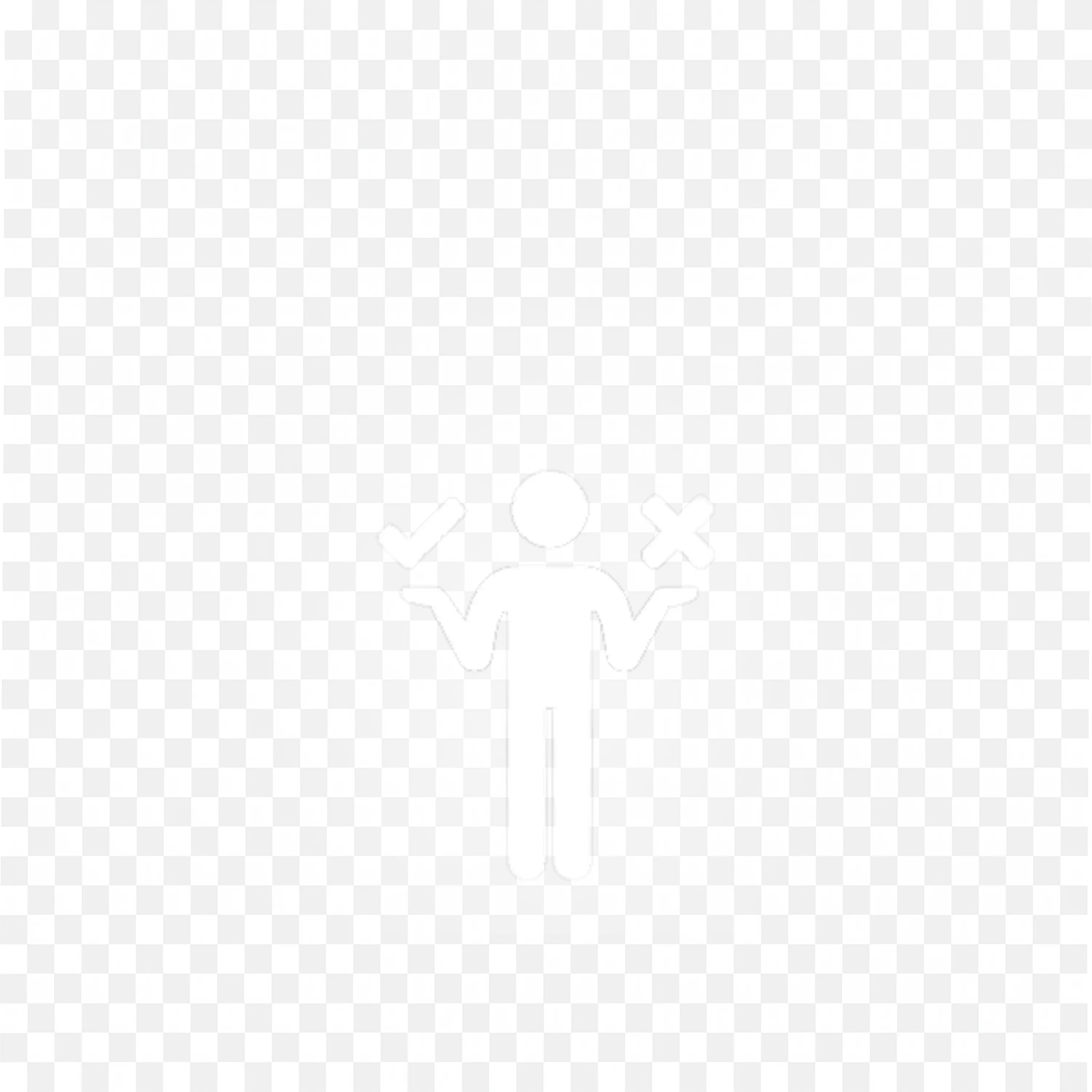Person Deciding Between Correct Or Wrong Free PNG Download