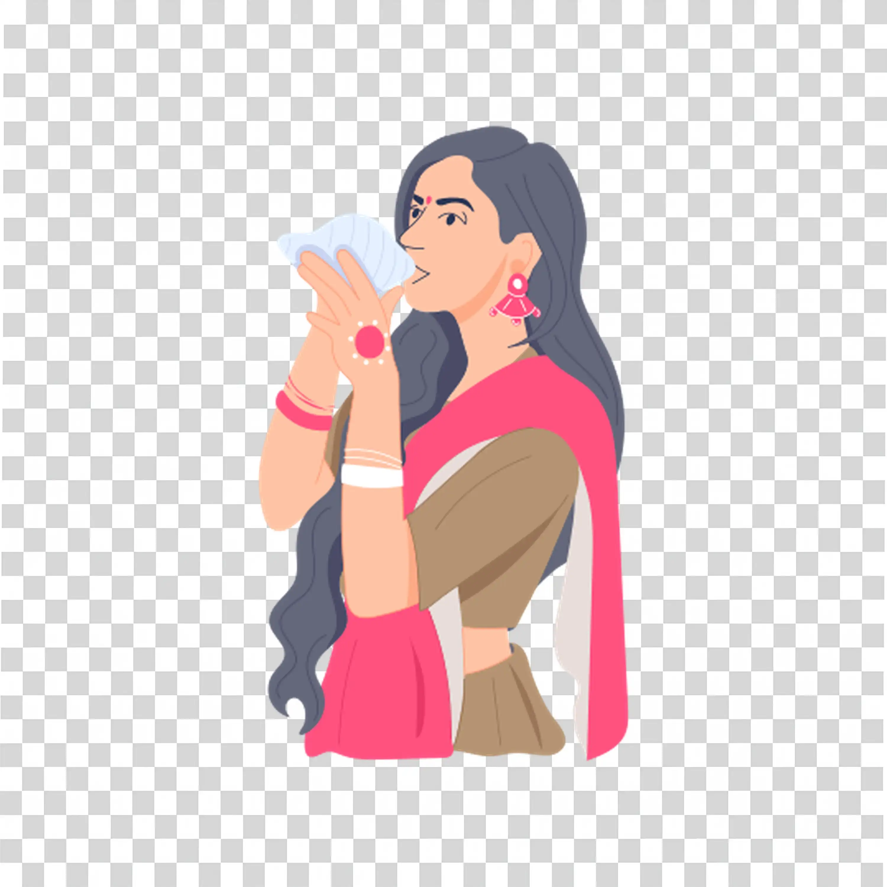 Person drinking water with a peaceful demeanor PNG