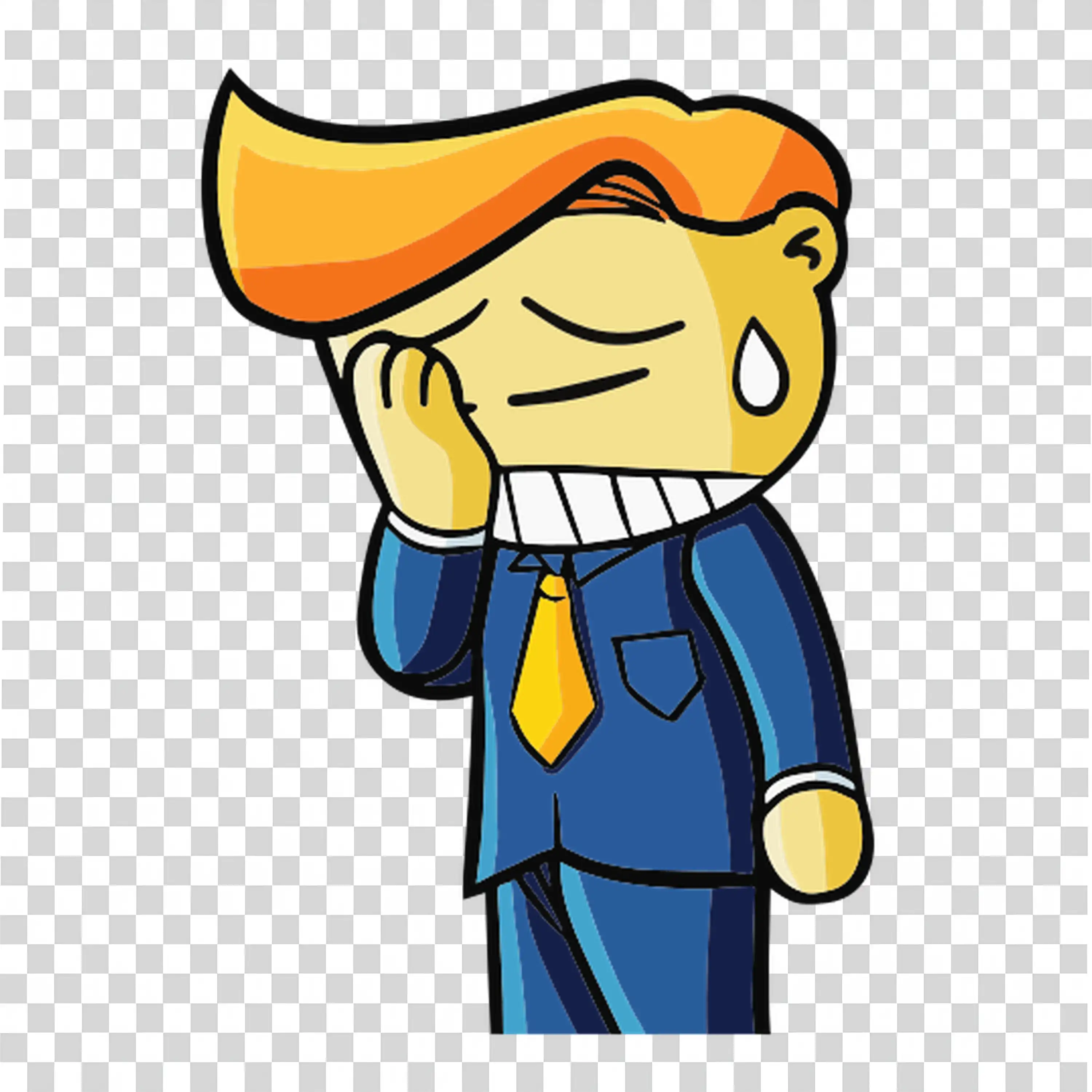 Person in formal attire with a focused expression PNG