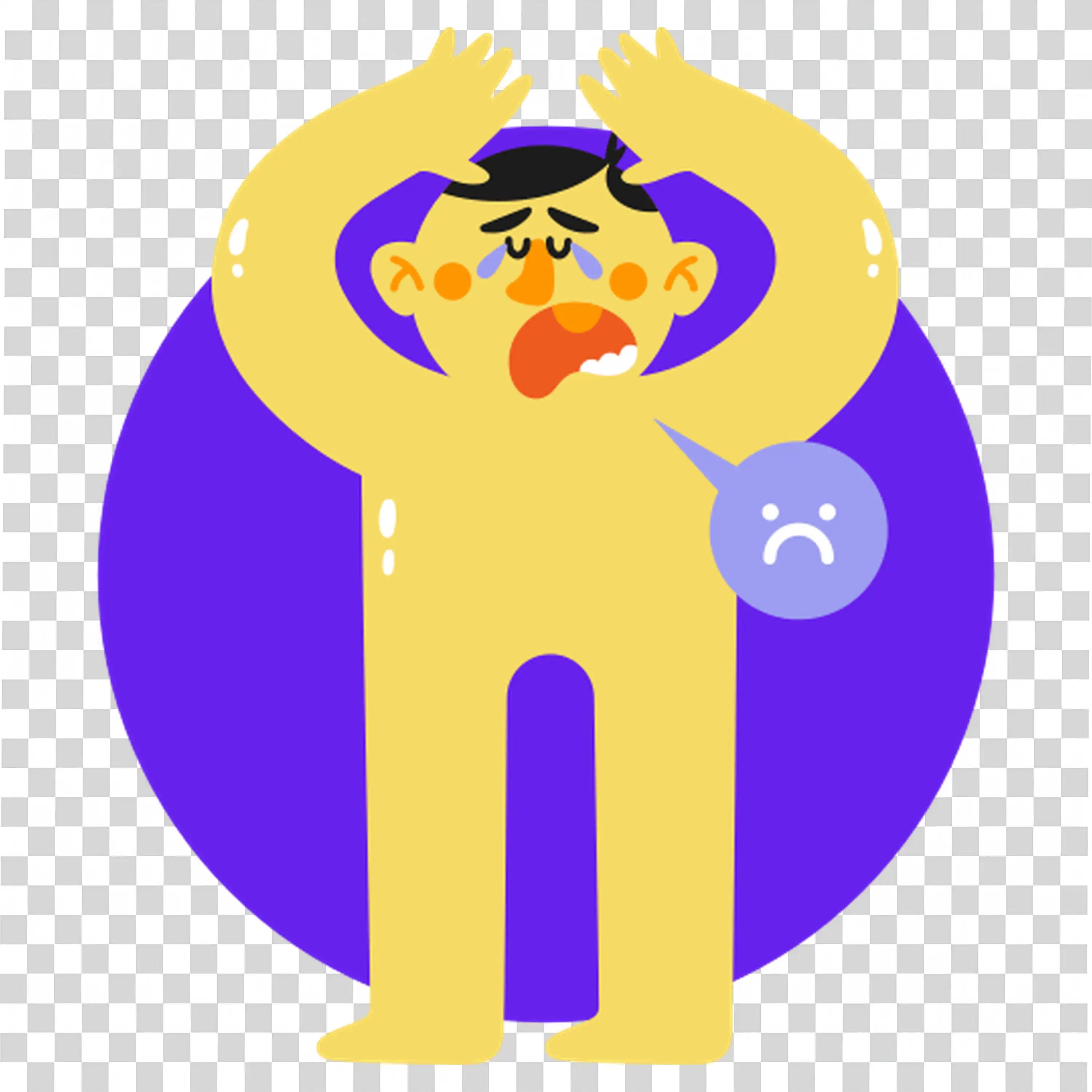 Person meditating calmly with balance and clarity PNG