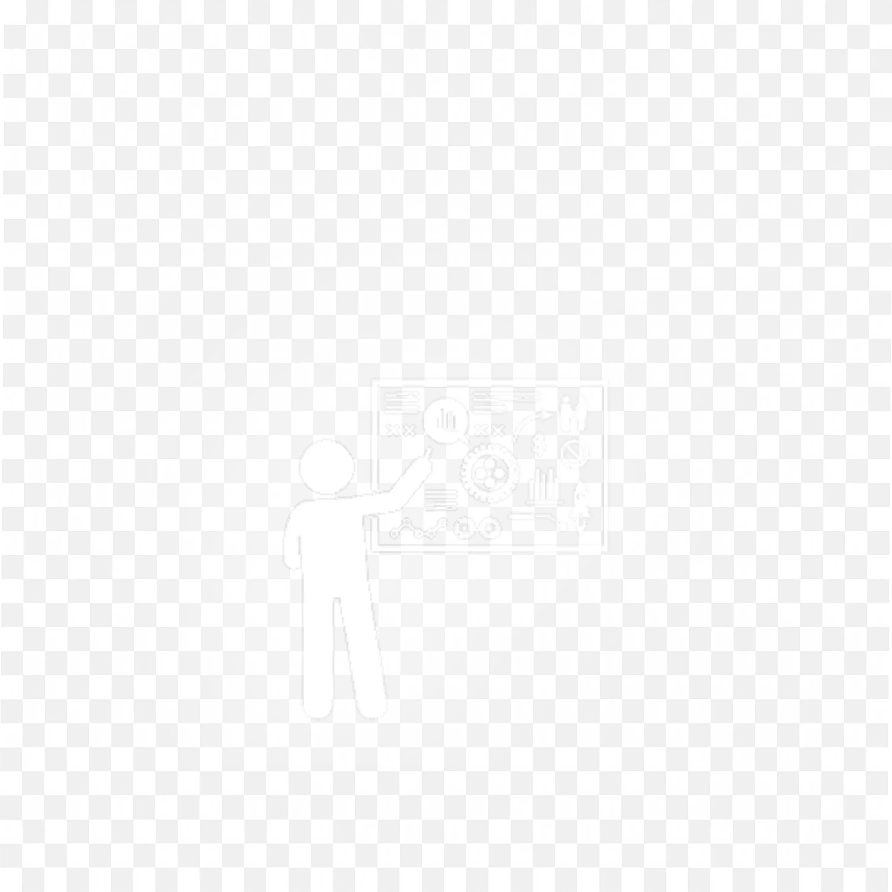 Person Presenting a Digital Data Chart Clip Art PNG Image