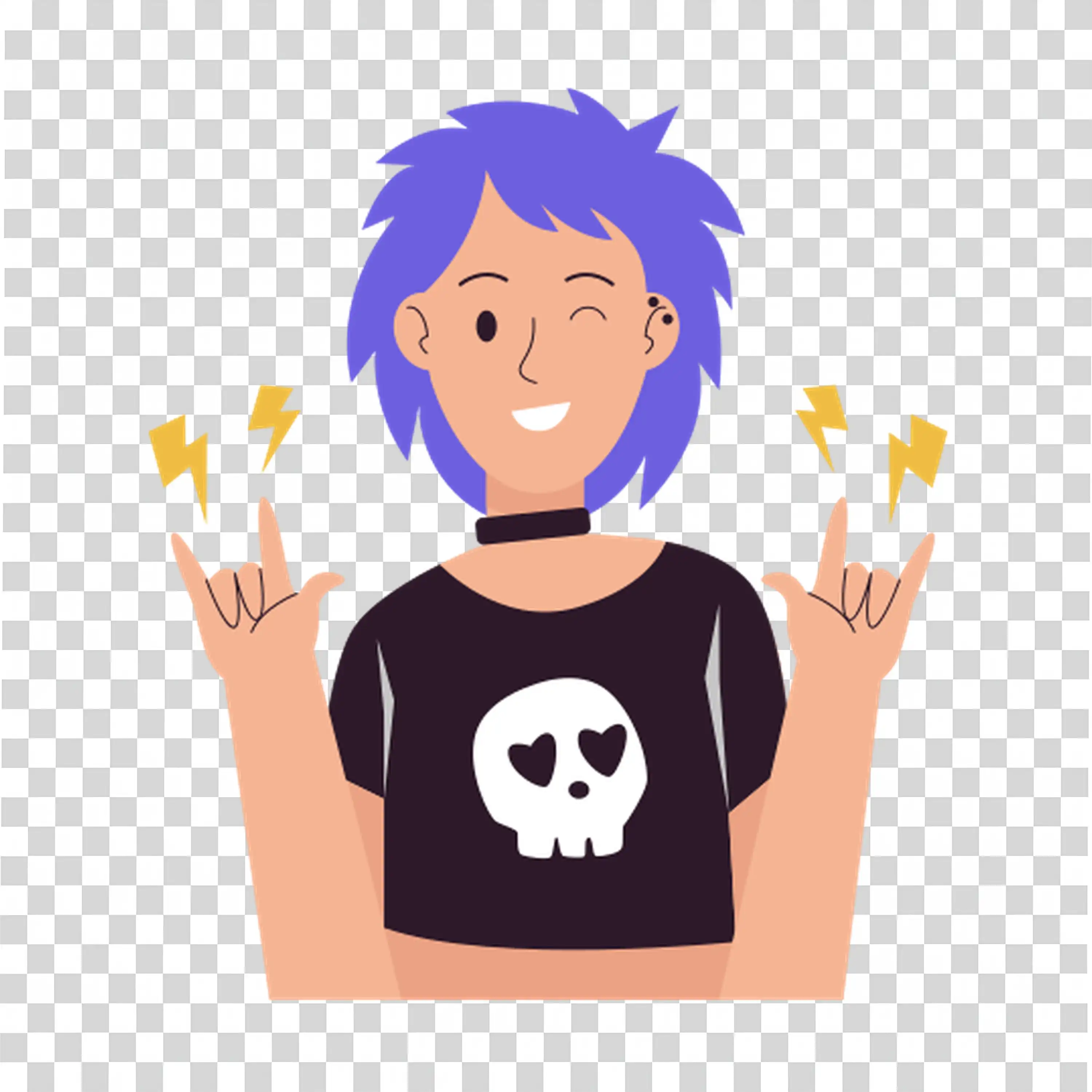 Person Skull Shirt Displaying a Rebellious or Bold Attitude