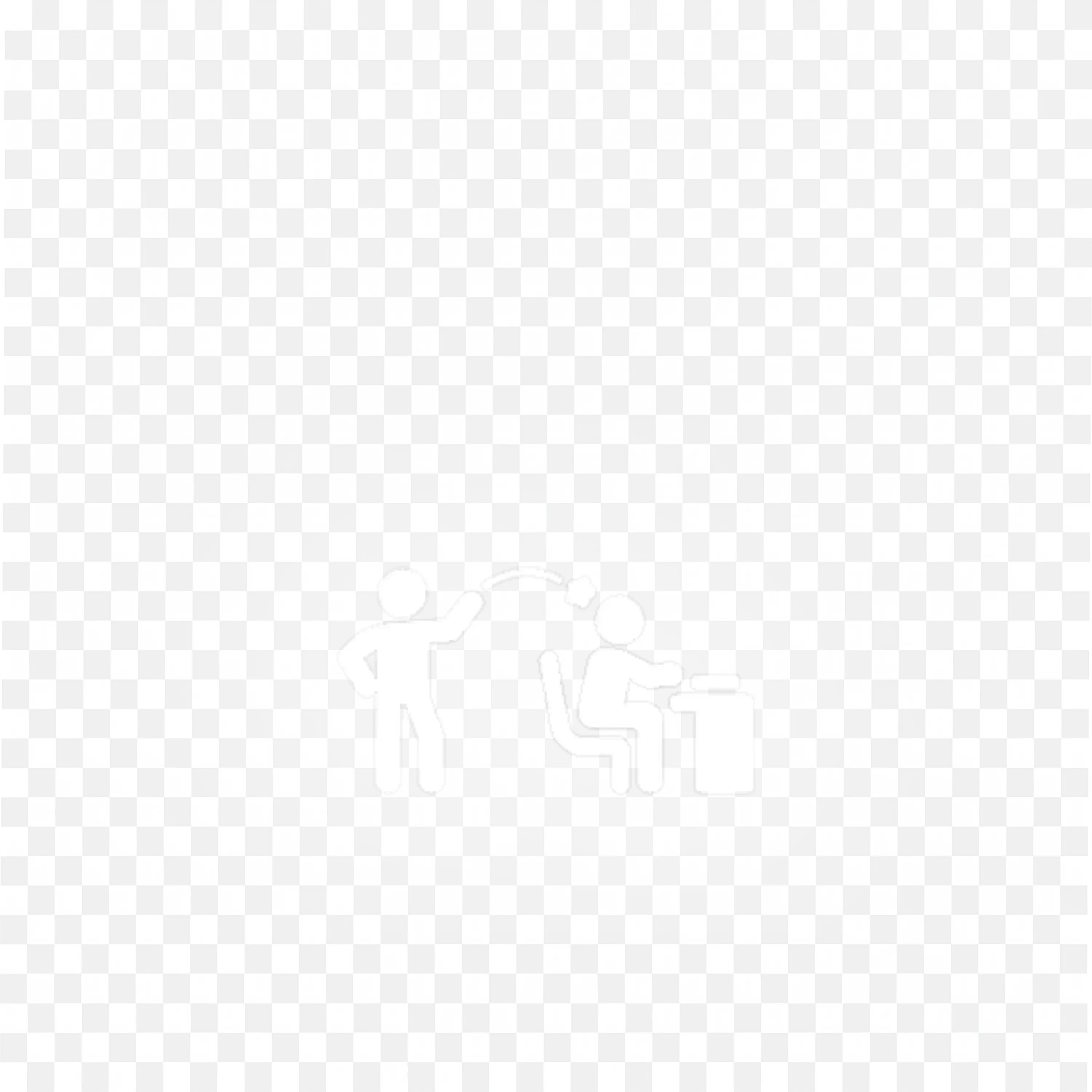 Person Tossing an Object At Someone Sitting At a Desk PNG