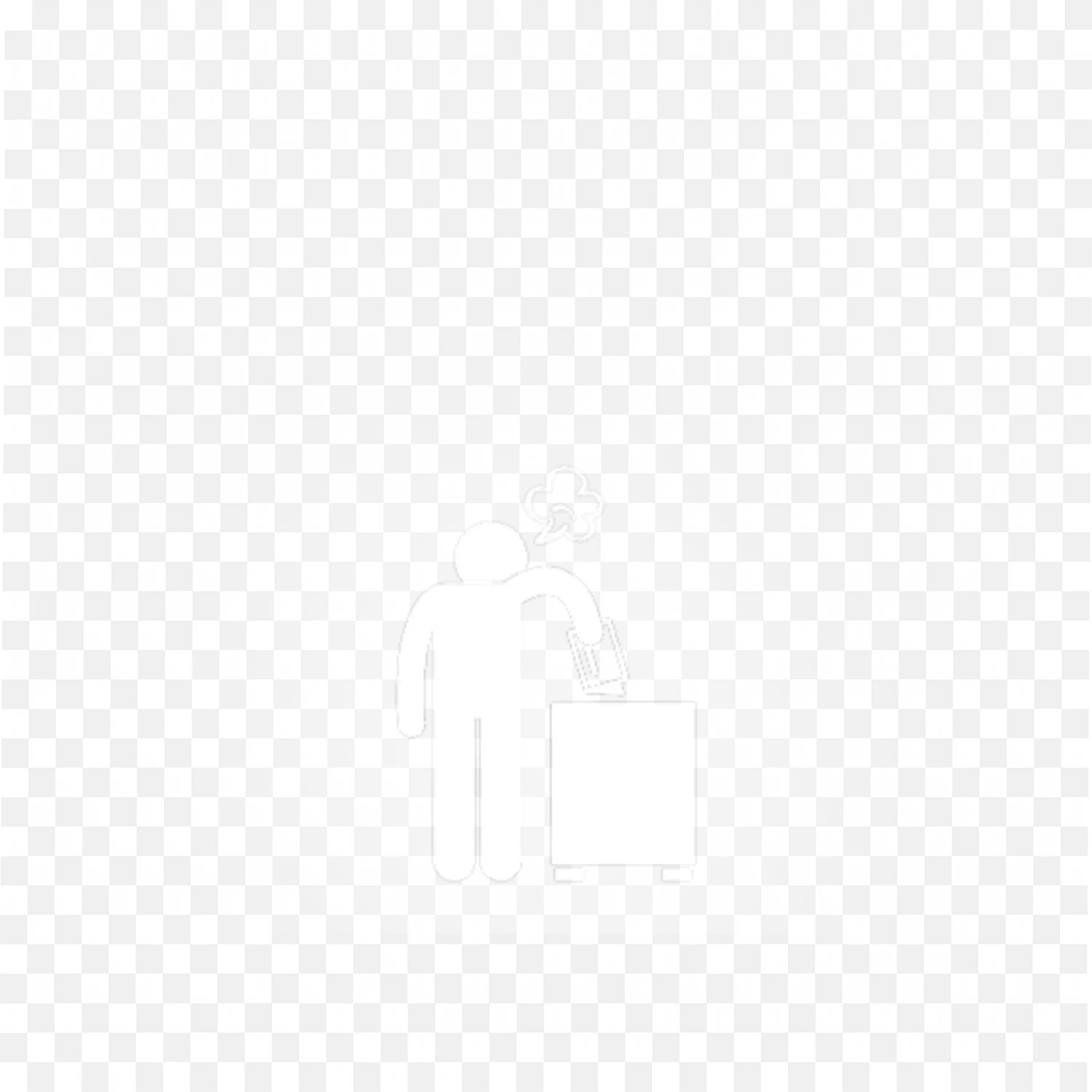 Person in Upset Throwing Something Into a Trash Can PNG
