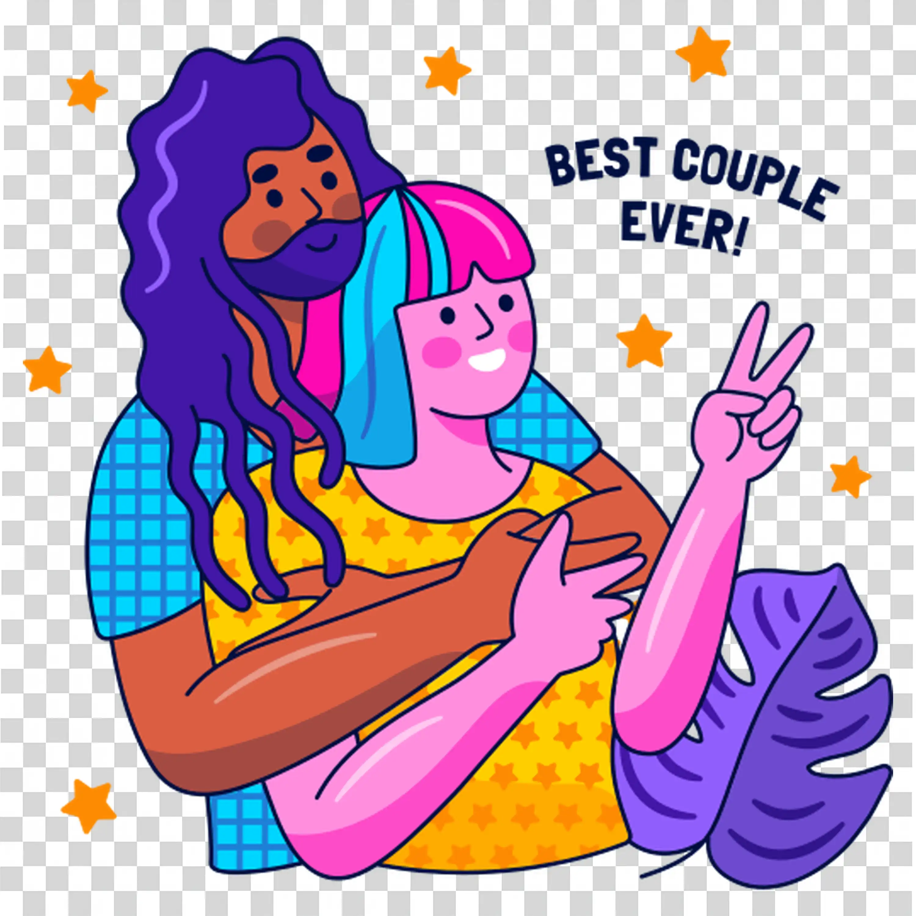 Person with a cute artistic look holding a tool PNG