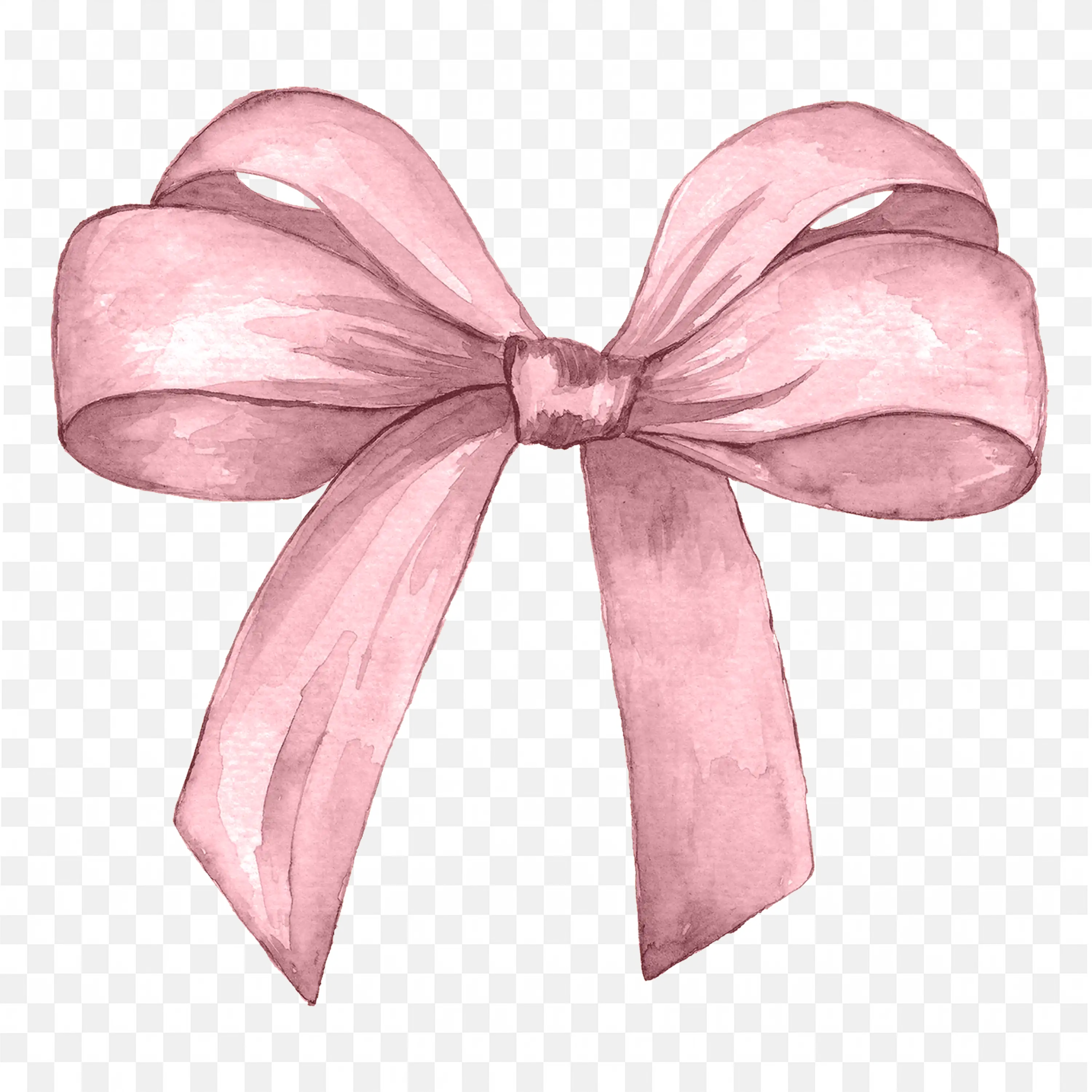 Pink Bow Ribbon with Elegant Fabric Texture Design PNG