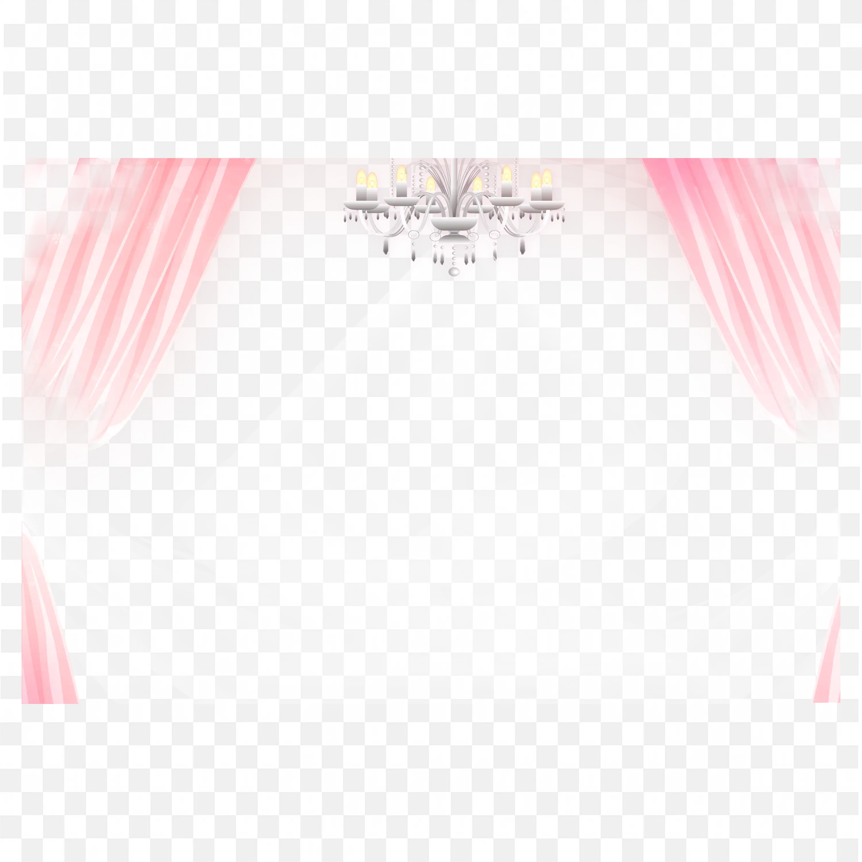 Pink Curtain Stage Template with Spotlight Clip Art PNG