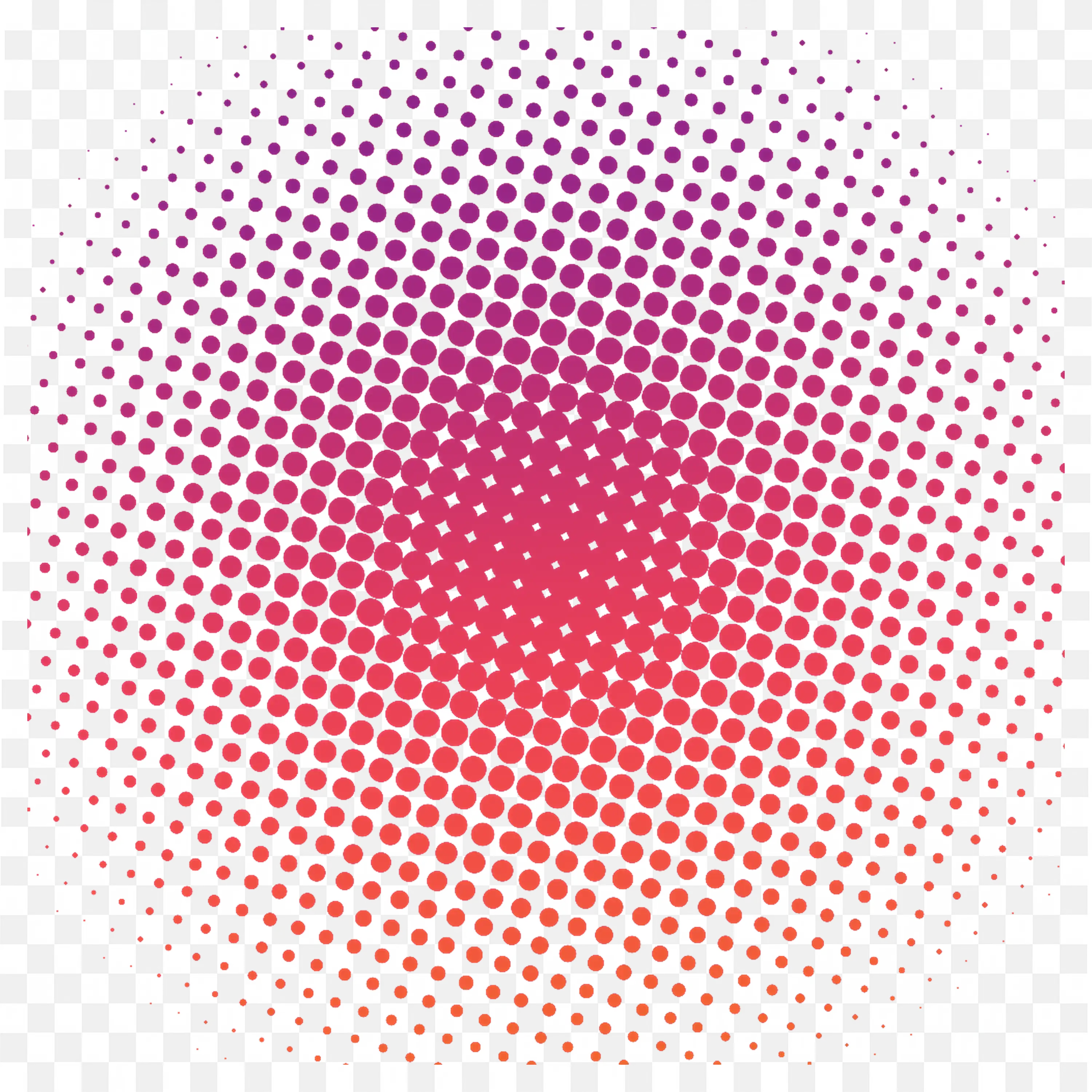 Pink Dotted Circular Pattern on White Background PNG Free