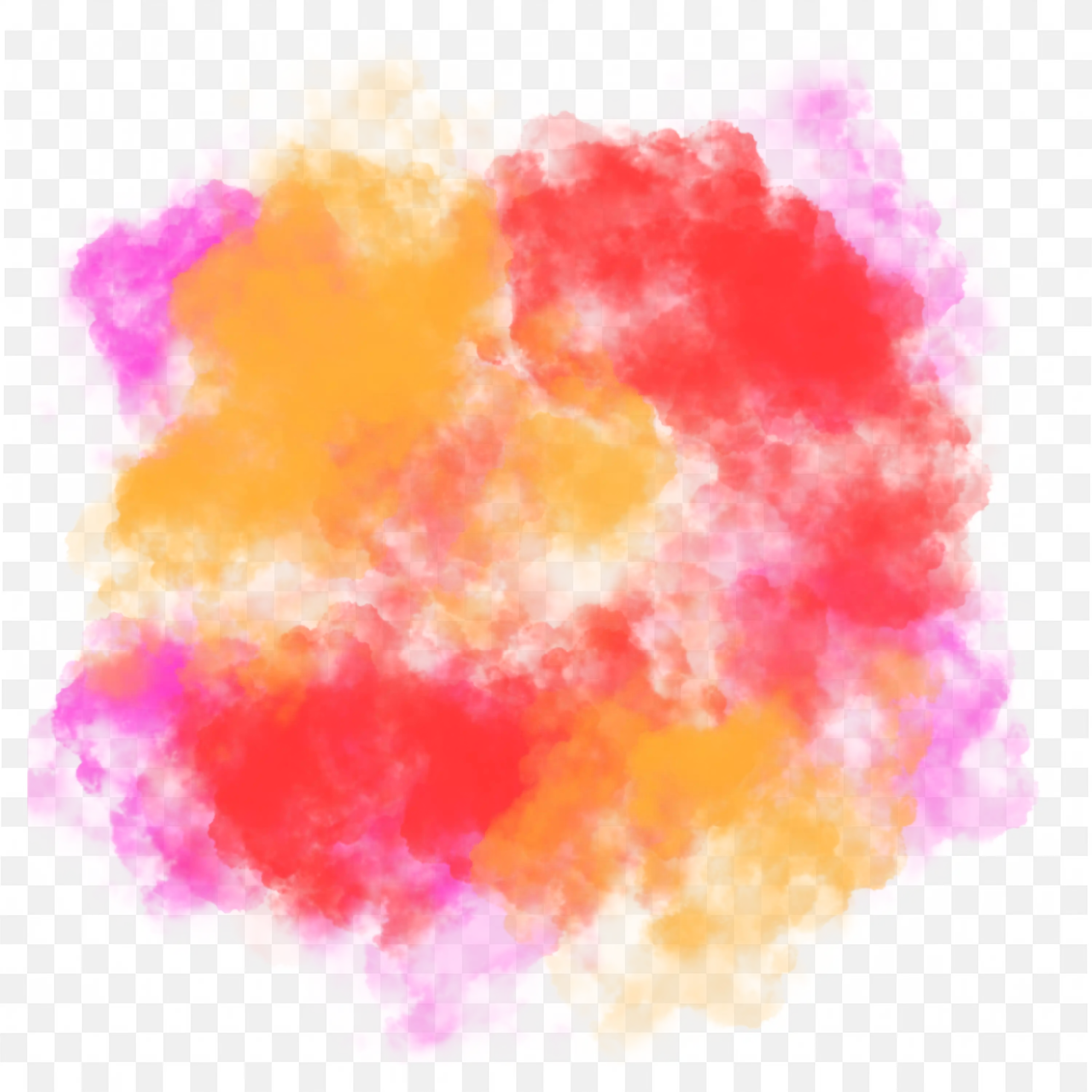 Pink Orange Red Powder Burst with Soft Texture Free PNG