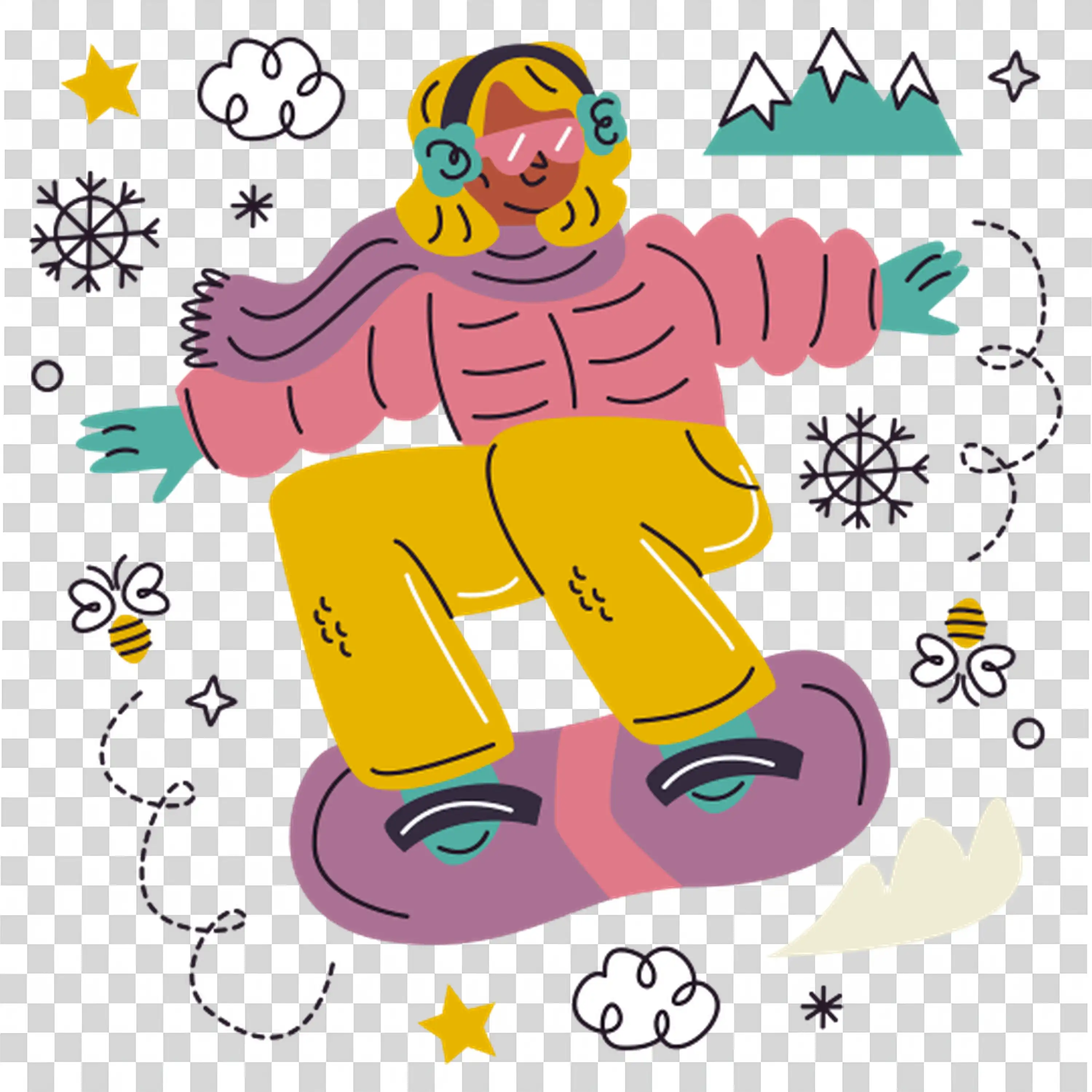 Pirate Character Fighting with Sword free PNG image