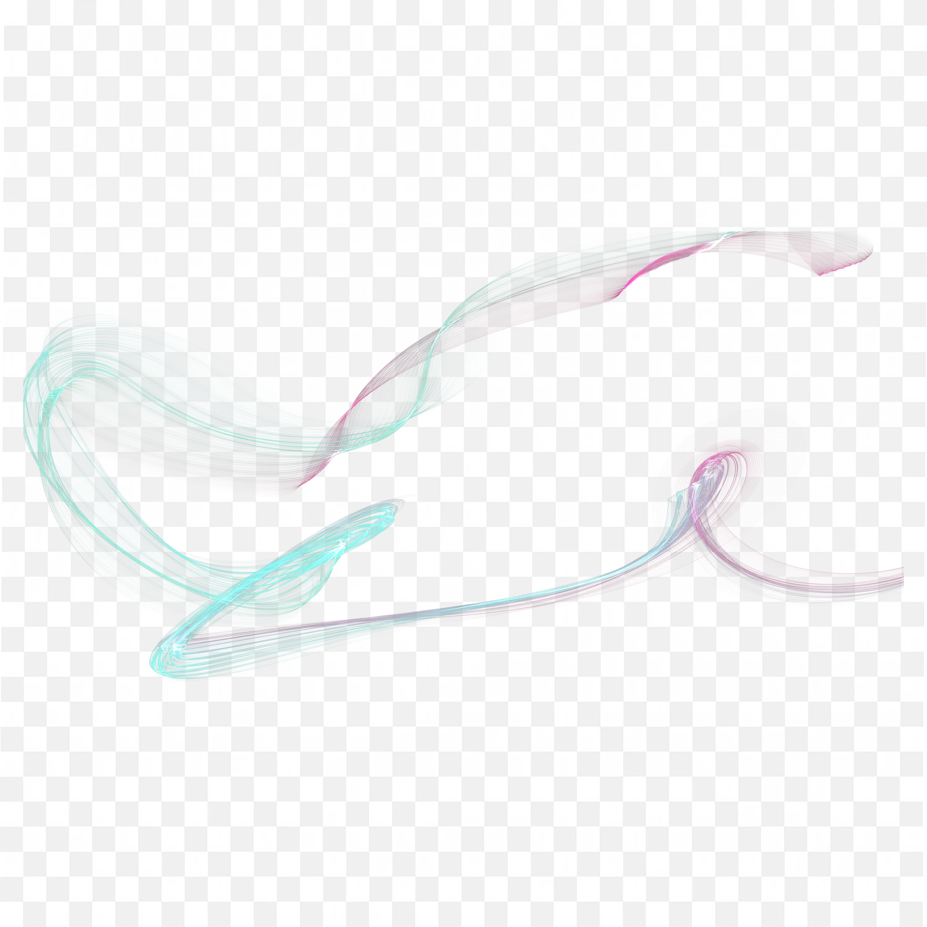 Png of Green and Purple Smoke Flowing in Abstract Design