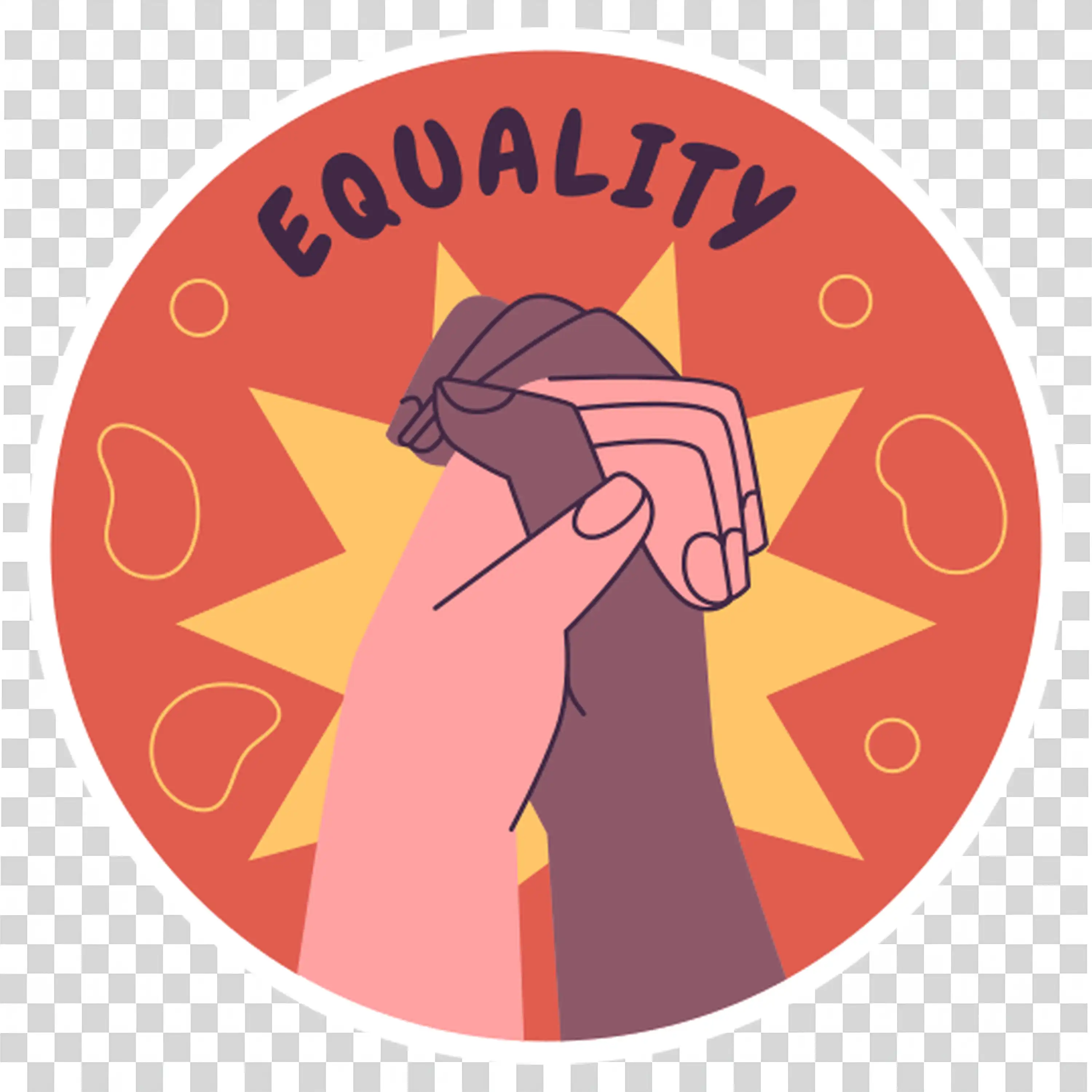 Poster promoting social equality for everyone PNG image