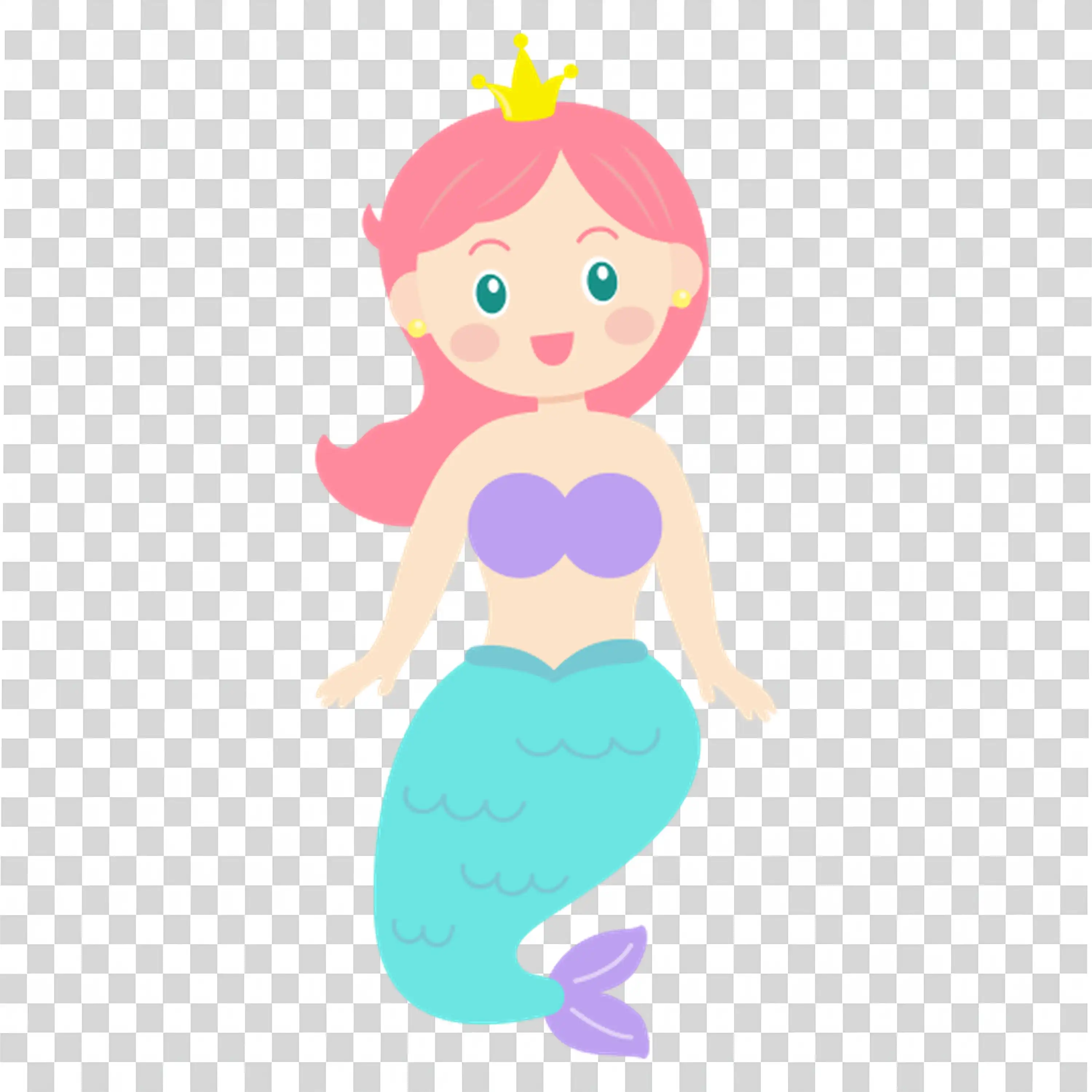 Princesslike character with a floral crown in a vibrant gown