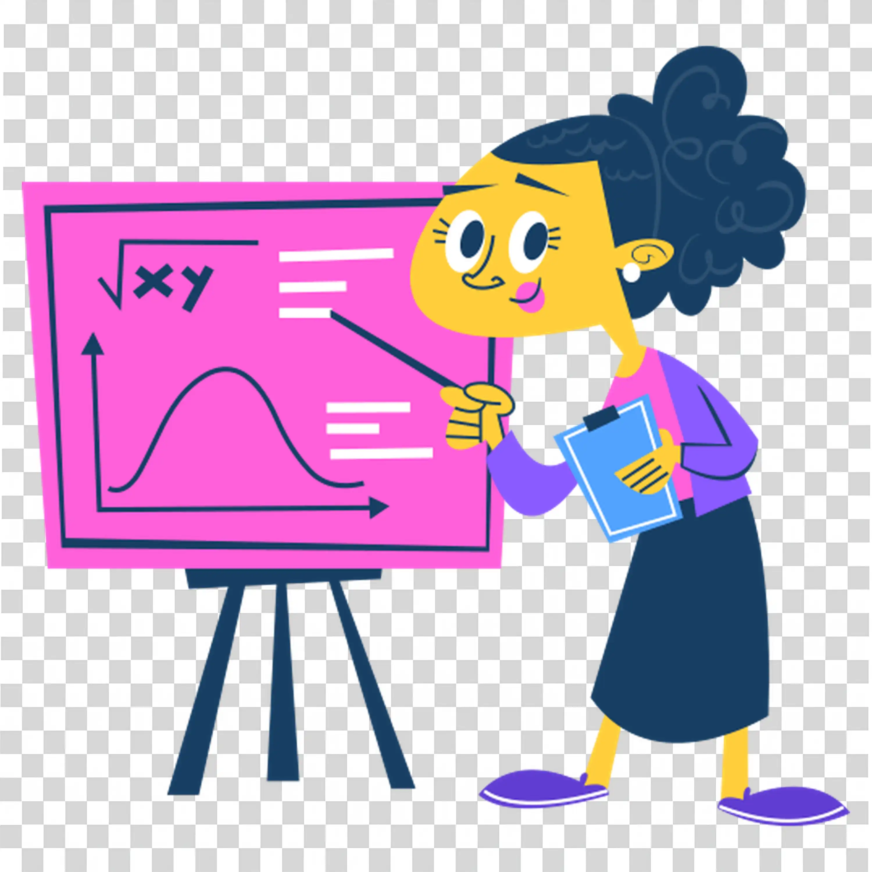 Professional woman presenting on a board leading a meeting