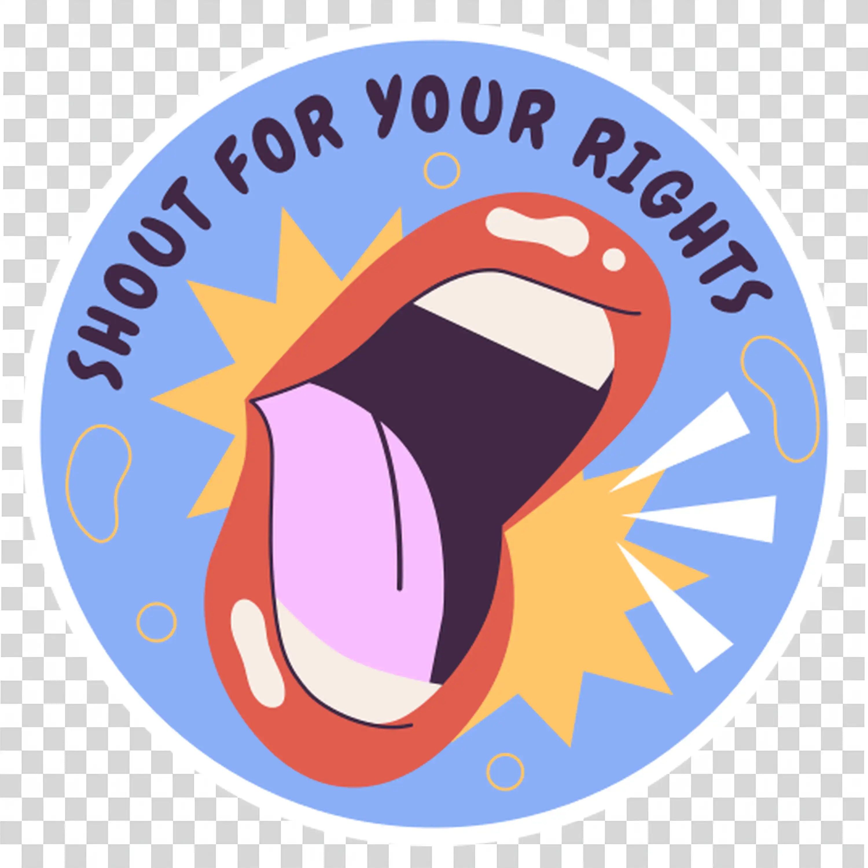 Protest with bold text advocating to fight for rights