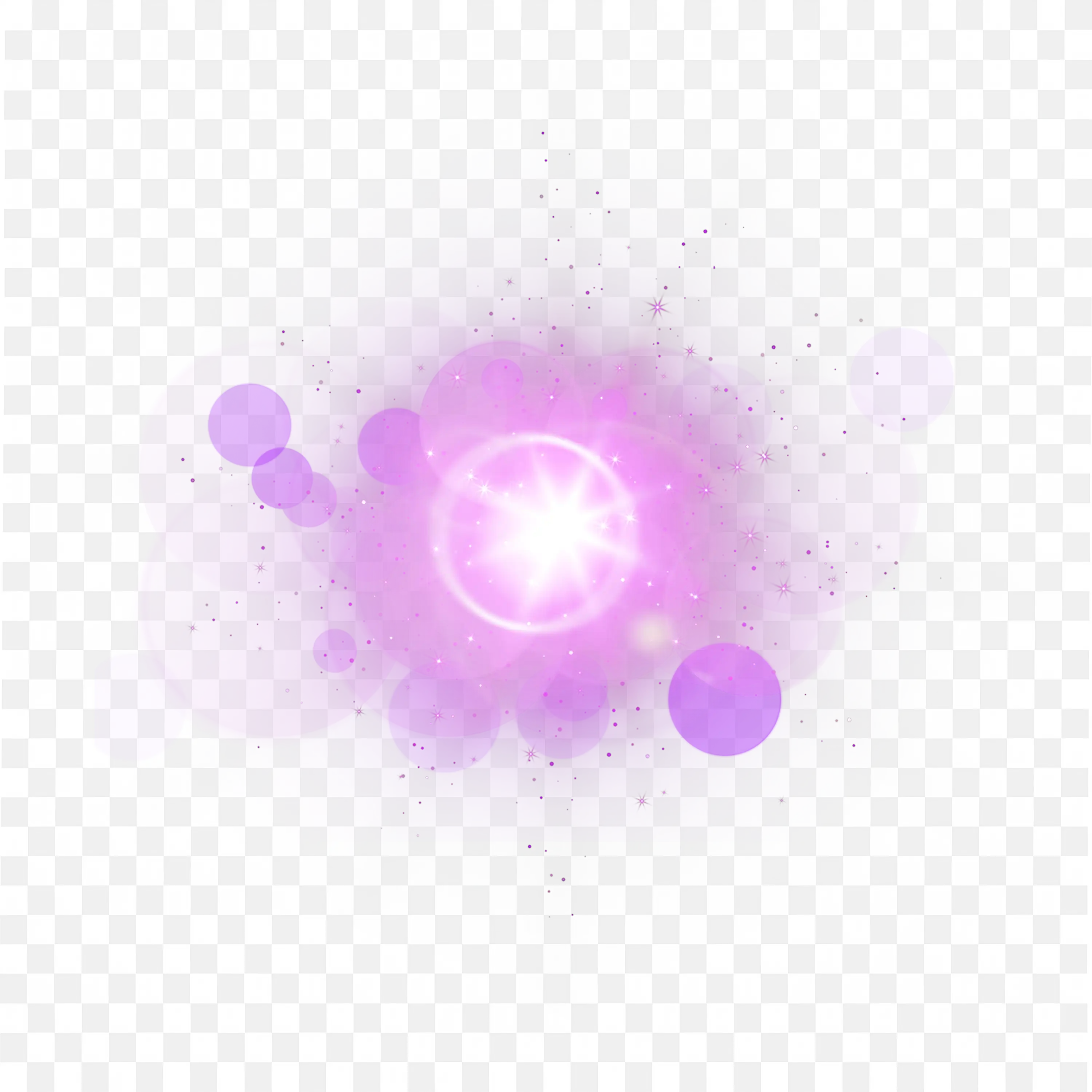 Purple Glowing Magical Energy with Light Particles Free PNG