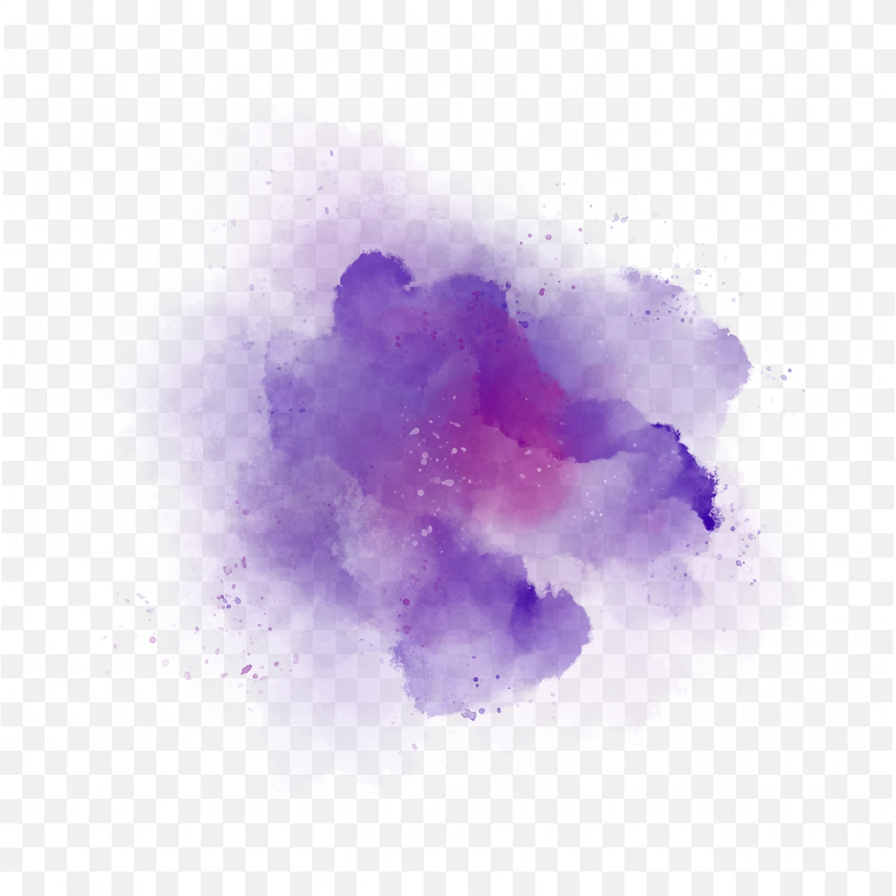 Purple Watercolour Ink Splash with Artistic Style PNG