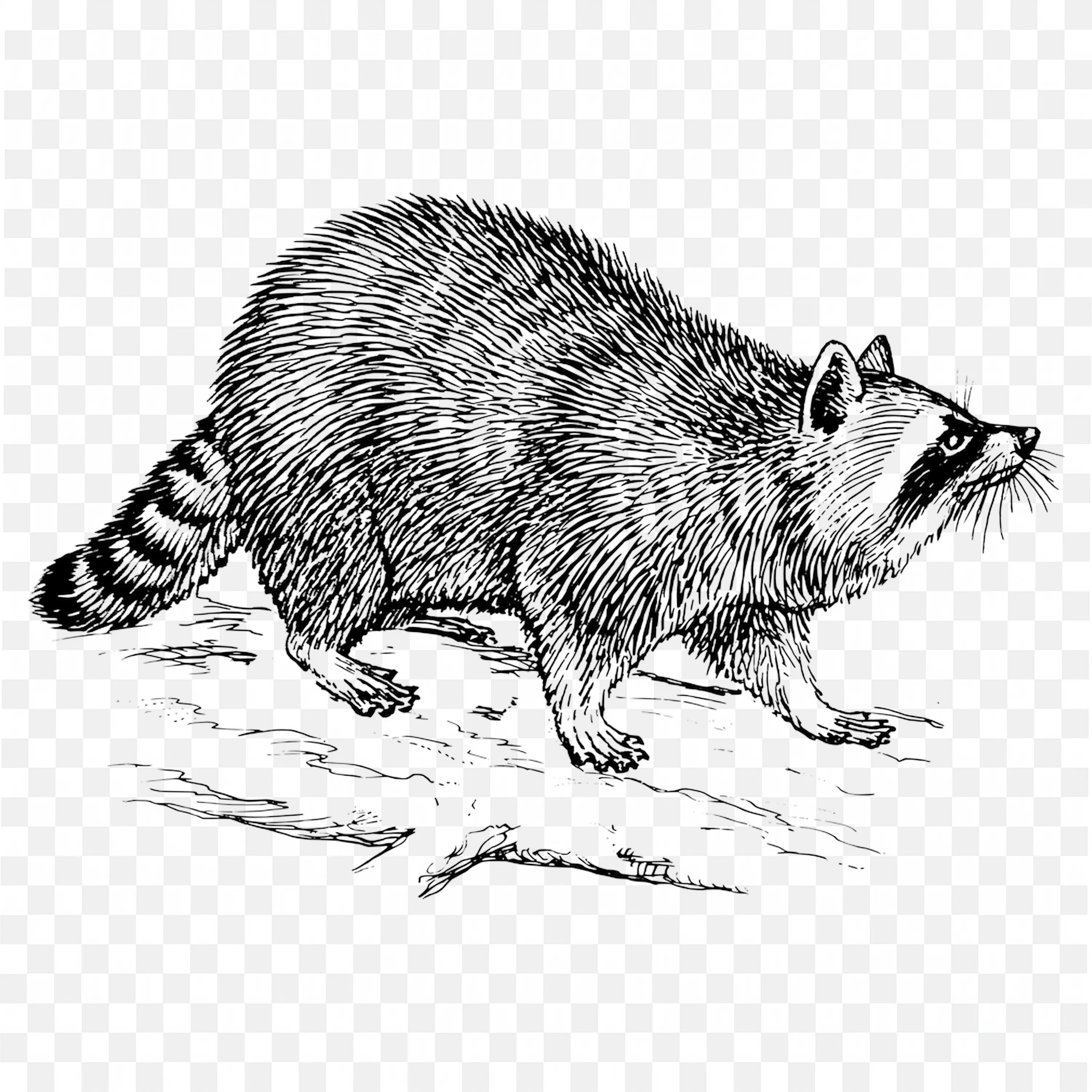 Raccoon Is Moving Towards Straight Png Images Free Download