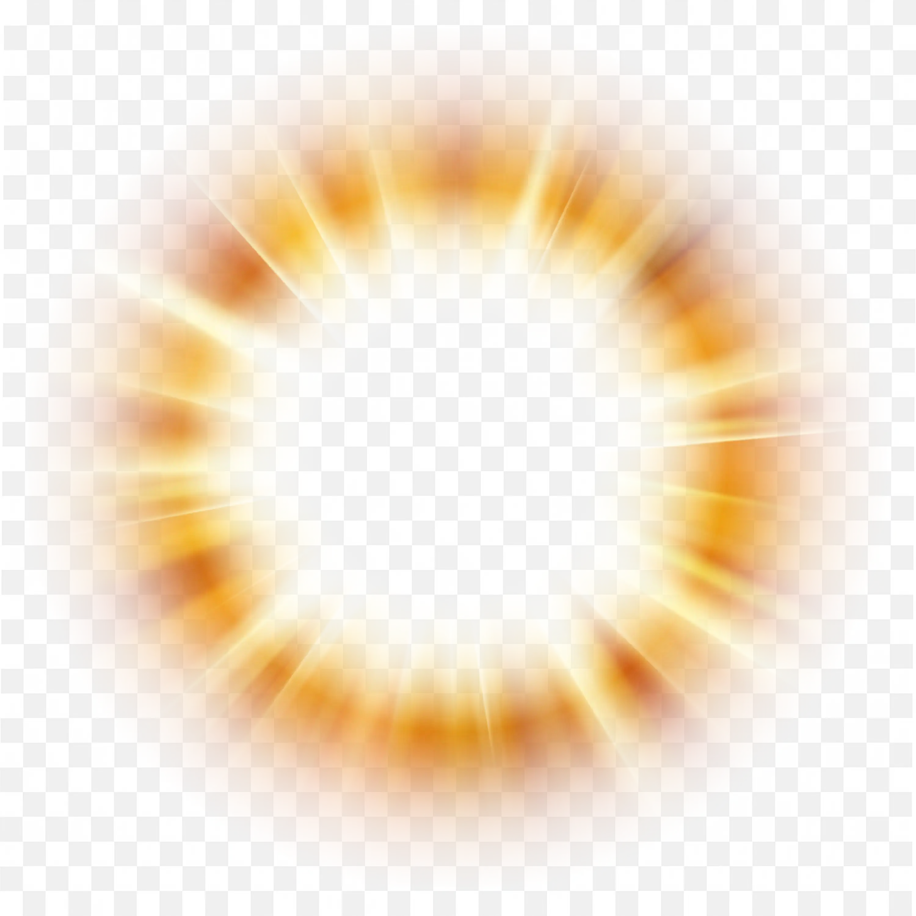 Radiant Golden Sunburst Glowing Bright Free PNG Download