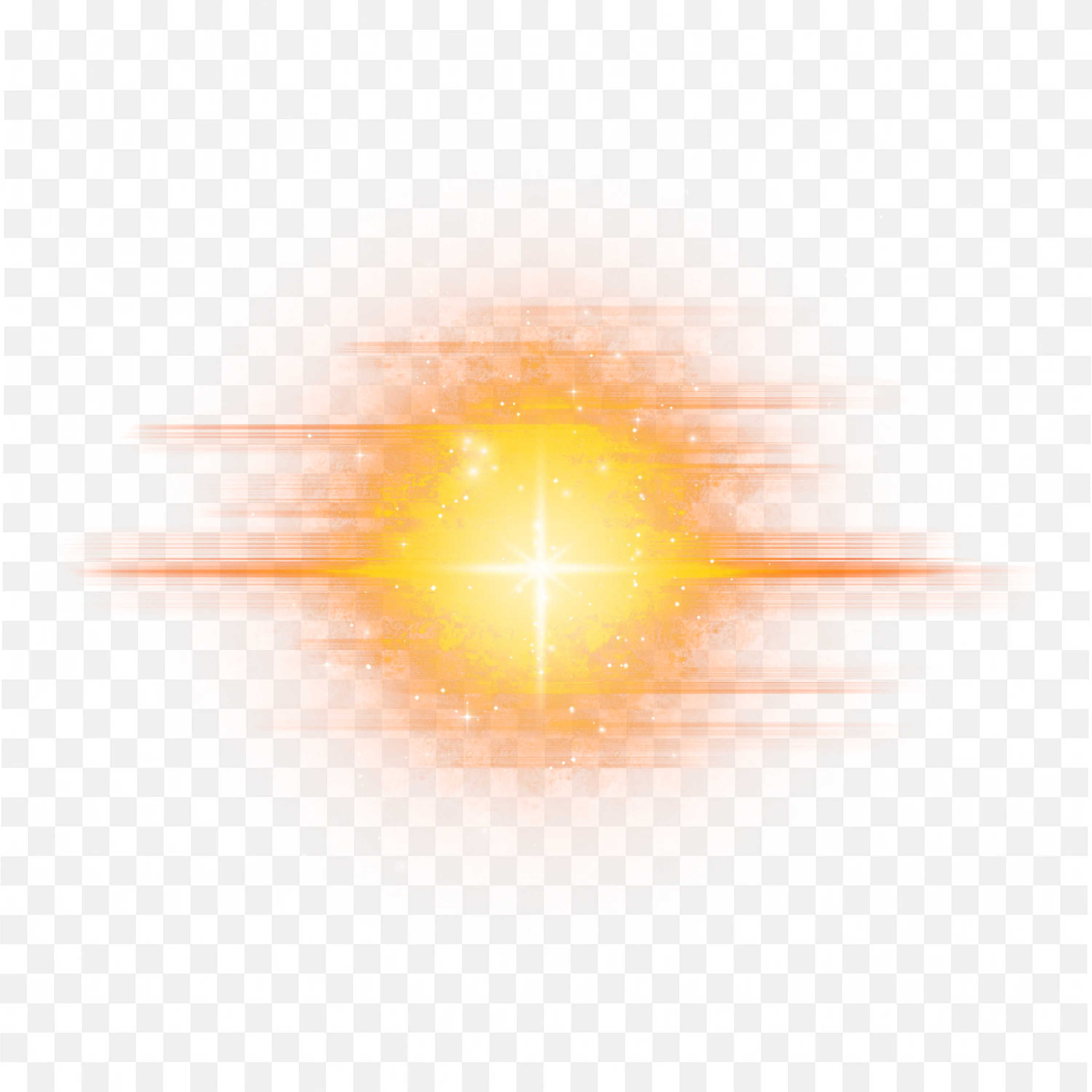 Radiant Orange Glow with Yellow Star At Center Free PNG