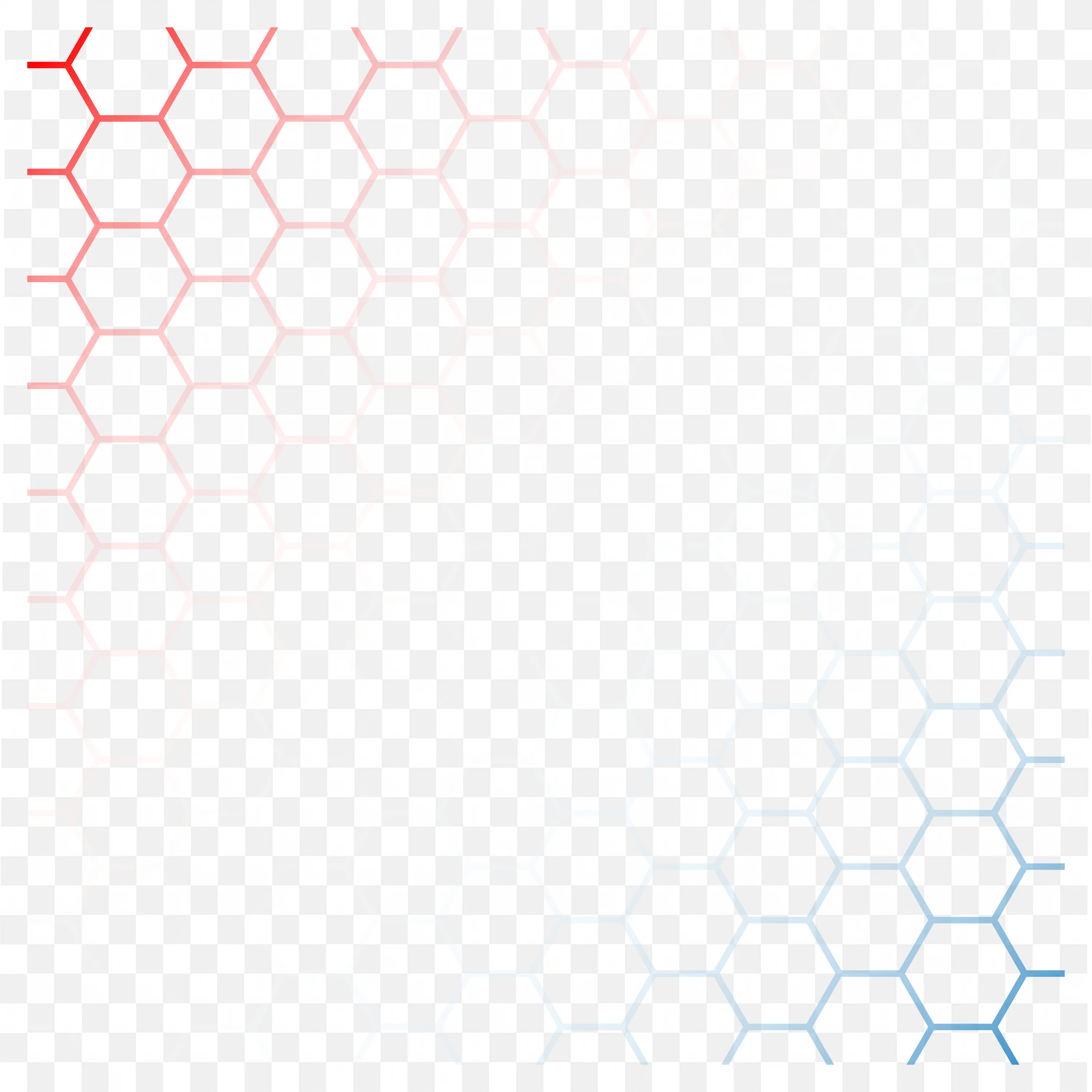 Red and Blue Hexagonal Pattern on White Backdrop PNG Image