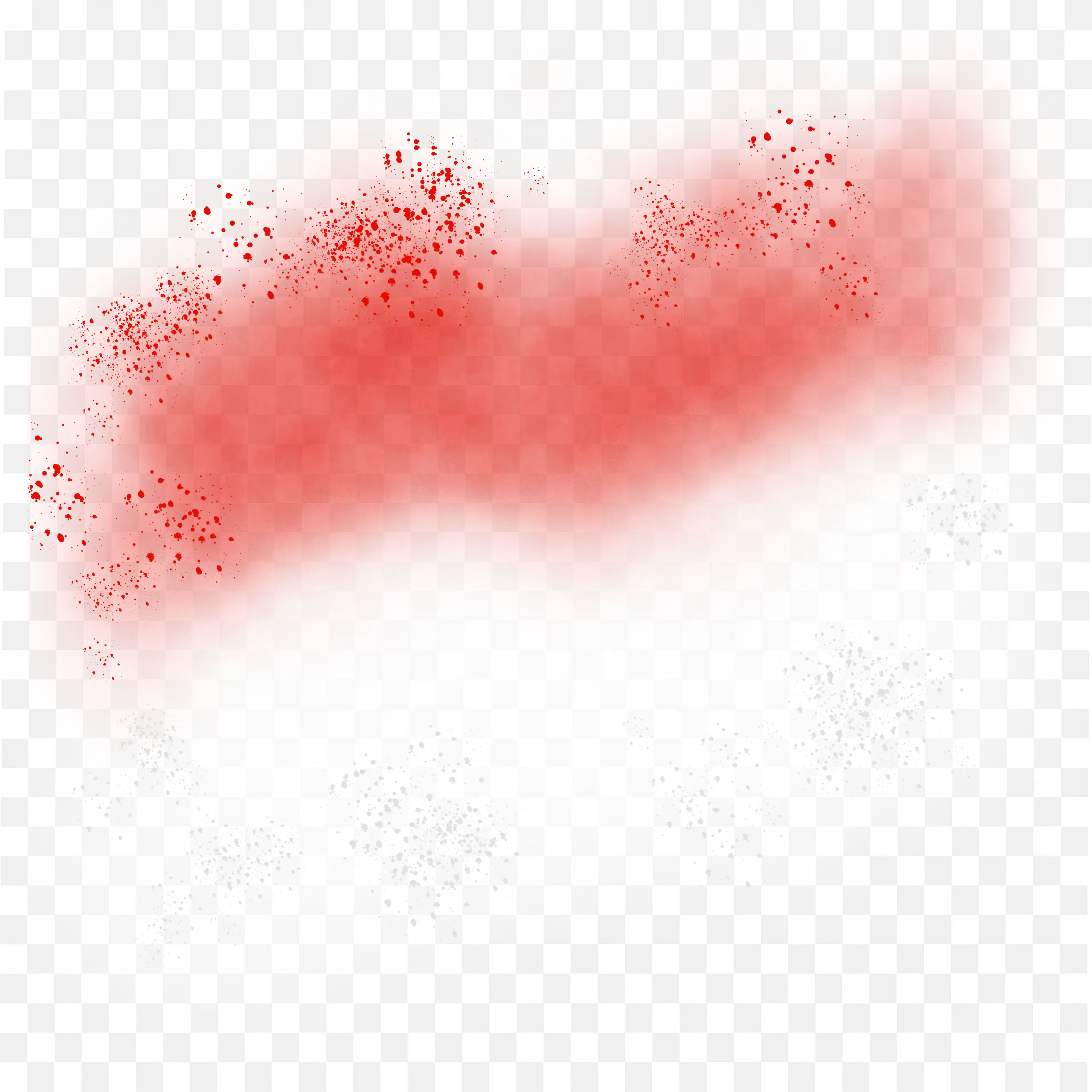 Red Powder Spreading Softly on White Surface Clip Art PNG