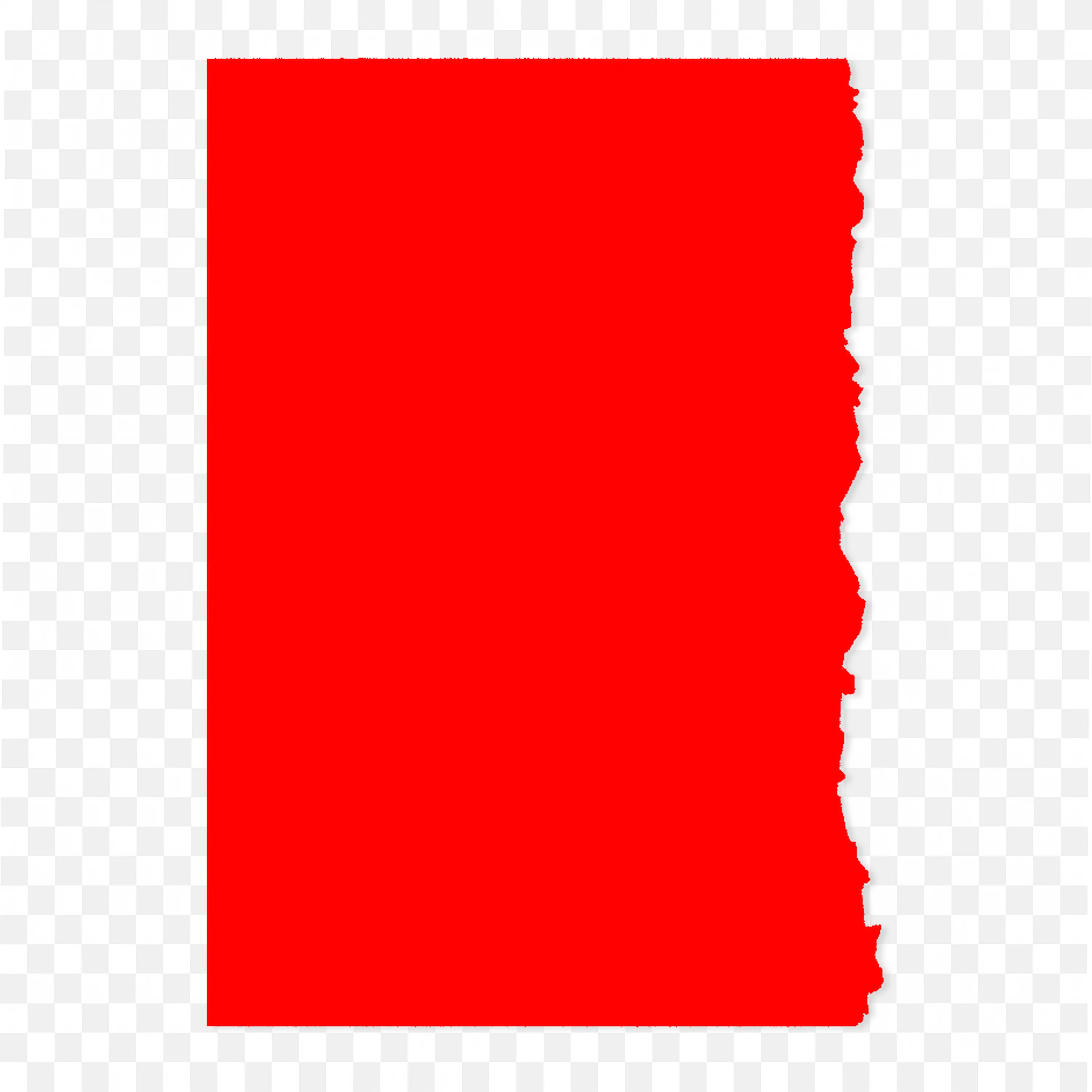 Red Torn Paper Texture with Rough Uneven Edges Free PNG