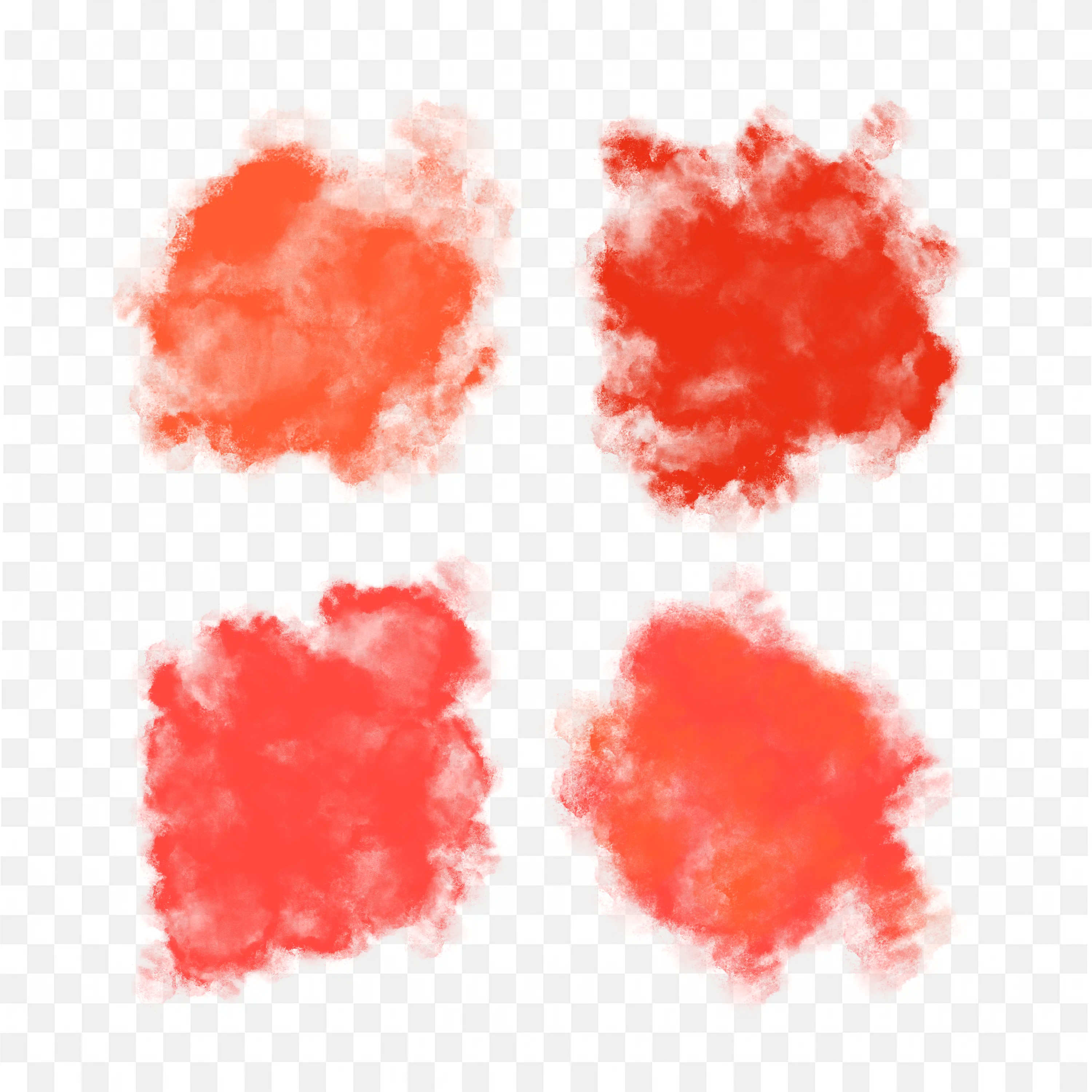 Red Watercolour Spots on Four Edges Perfect for Art PNG