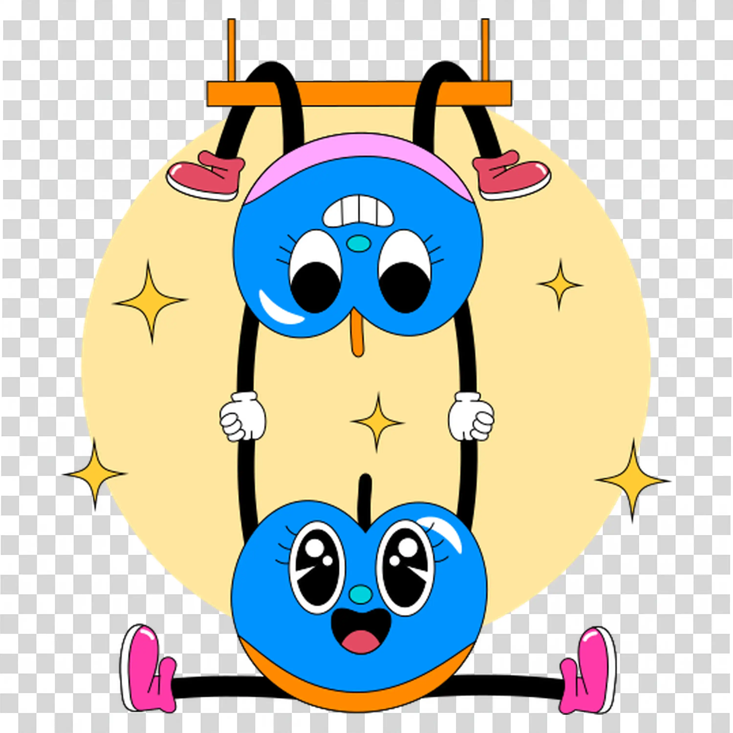 Robot Standing in Glass Case with Sparkles and Glow