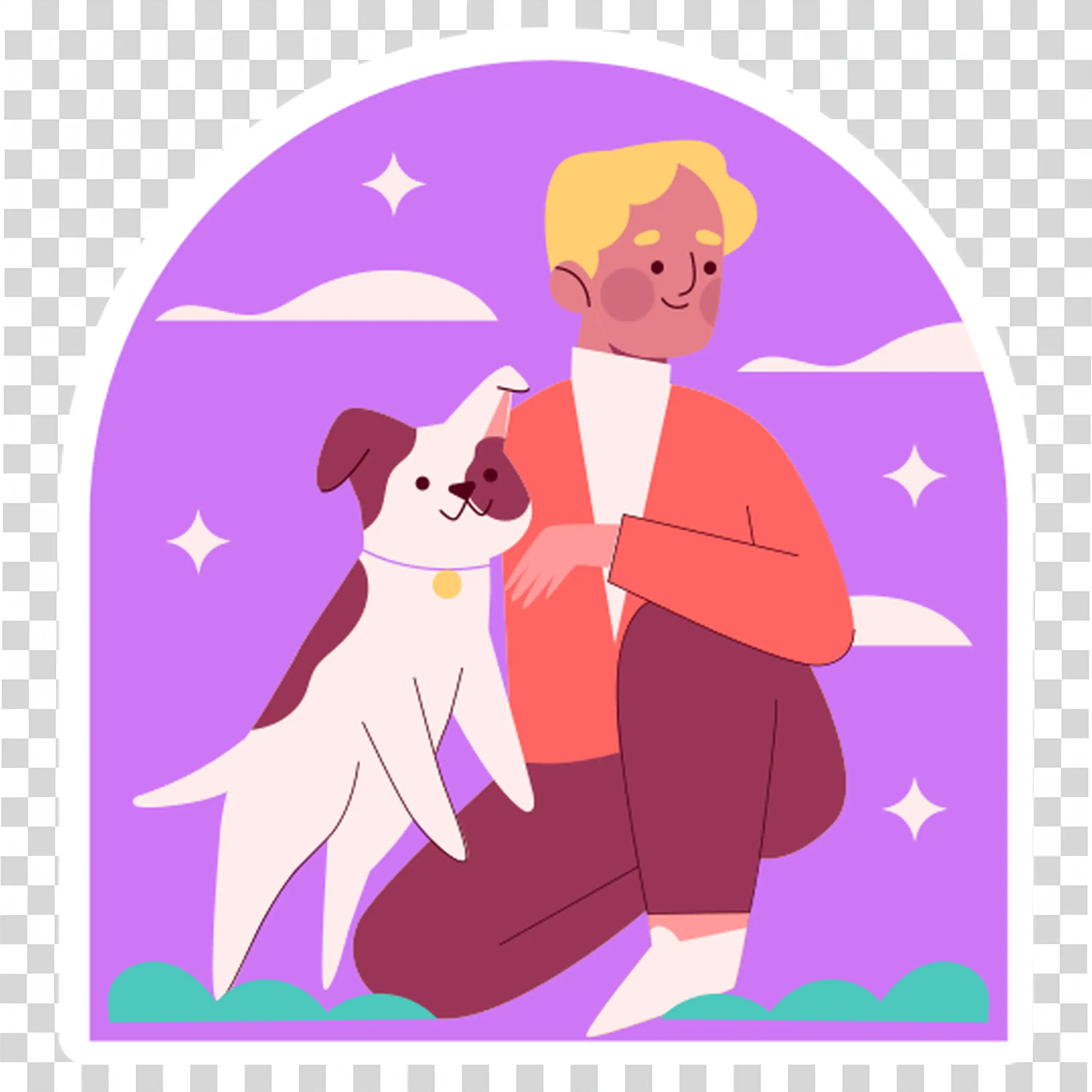 Romantic couple dancing under the moon in a purple scene