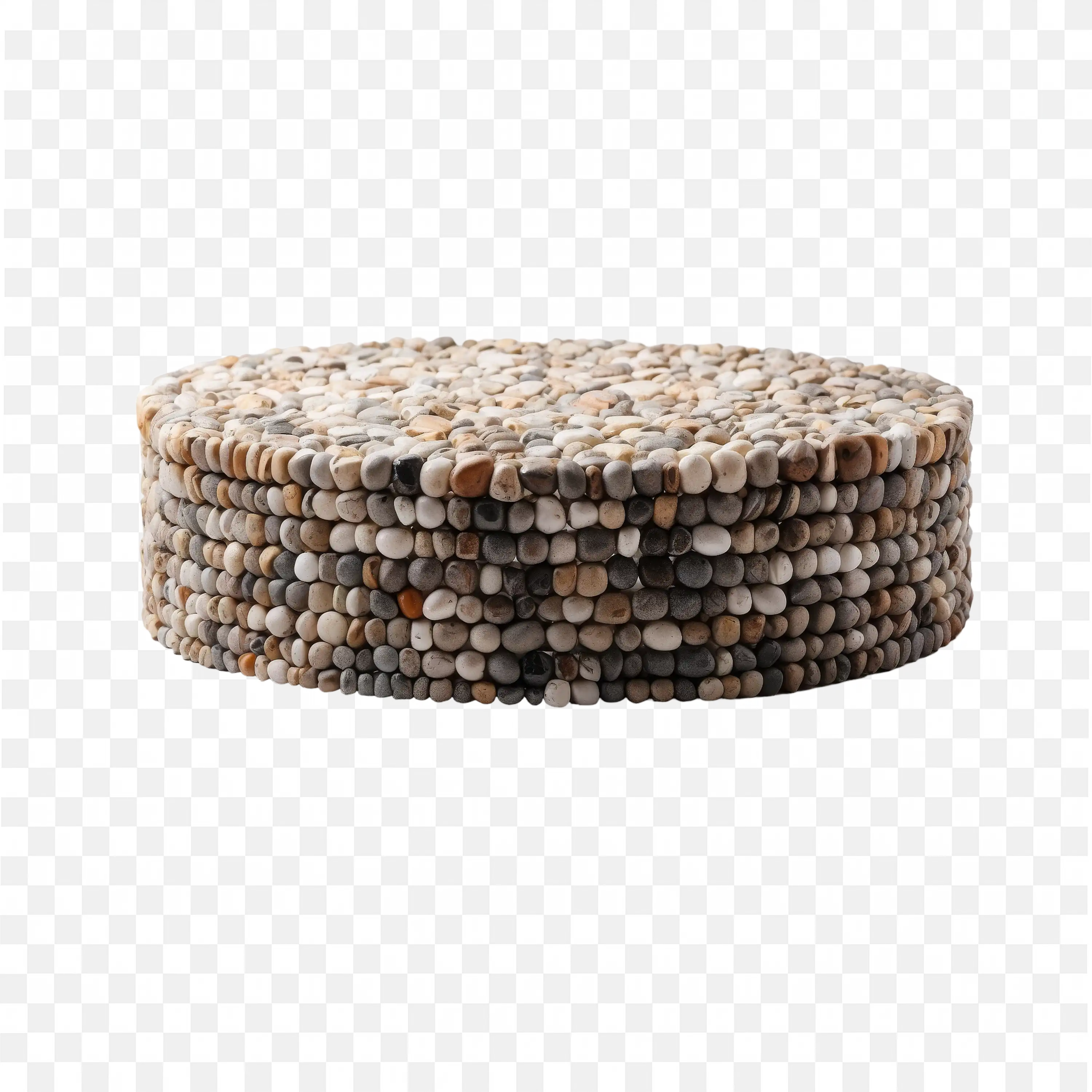 Round Platform Made of Small Smooth Pebbles Free PNG