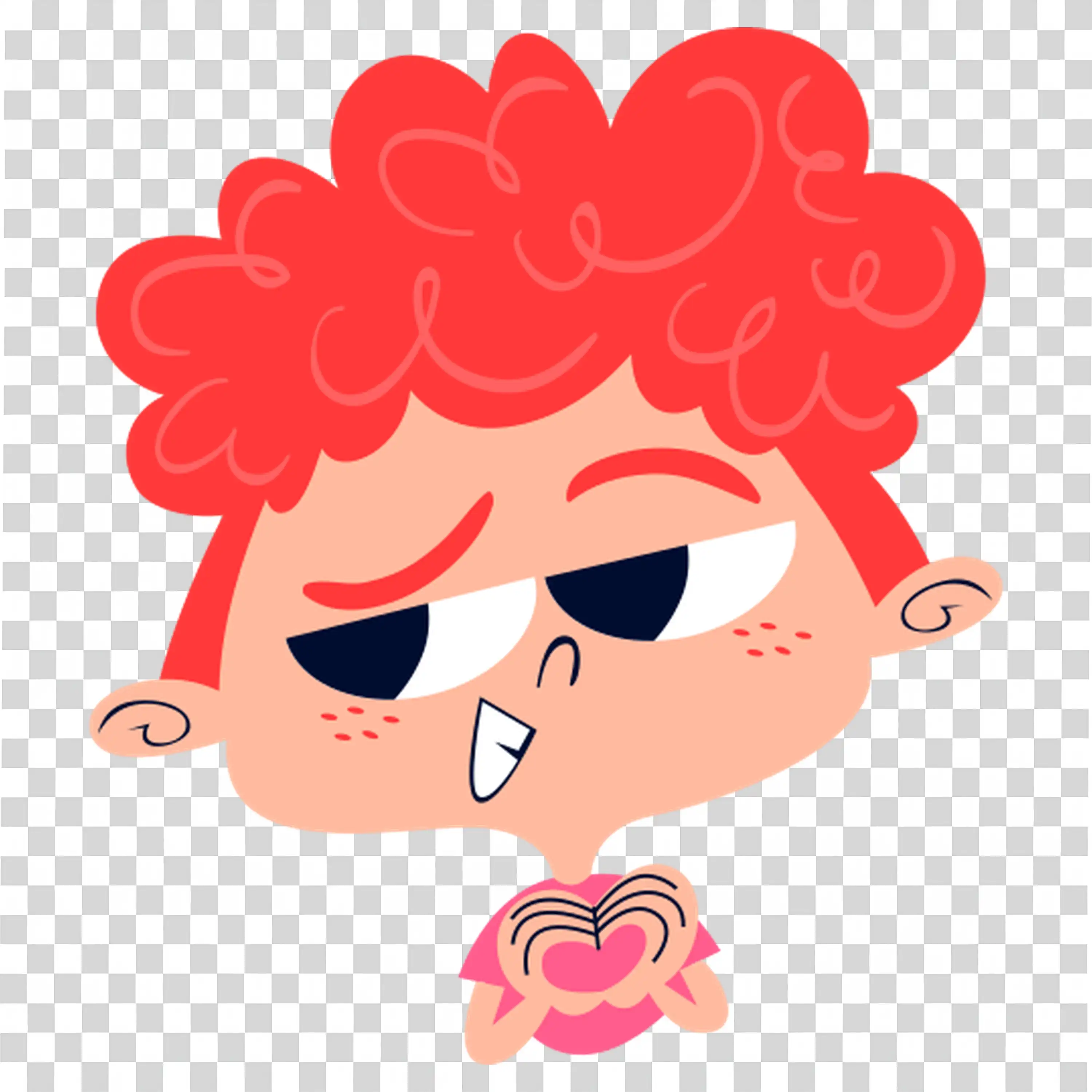 Sad Person with Red Hair Crying with a Broken Heart