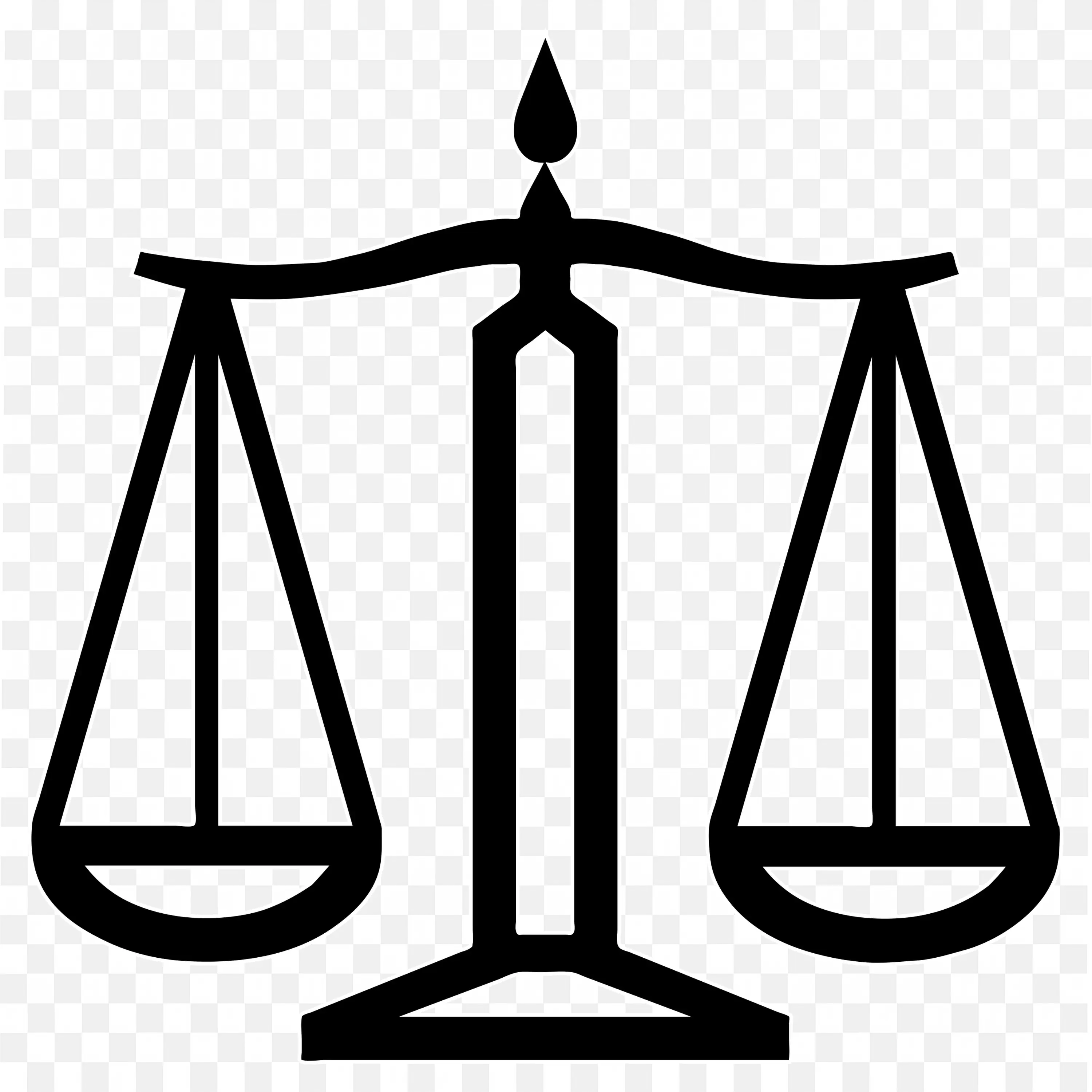 Scales of Justice in Black and White Representing Justice