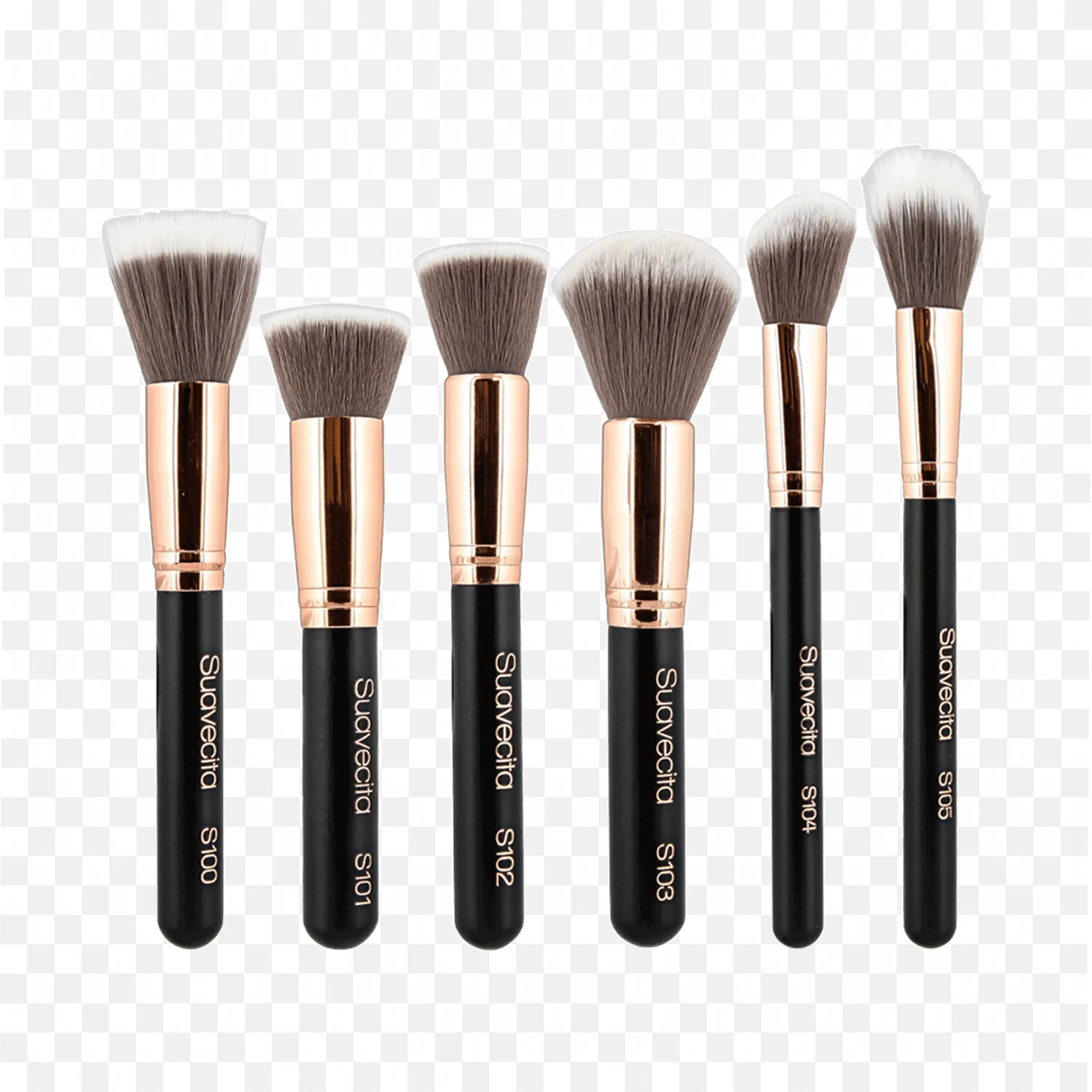 Set of Six Suavecita Makeup Brushes Free PNG Image Download