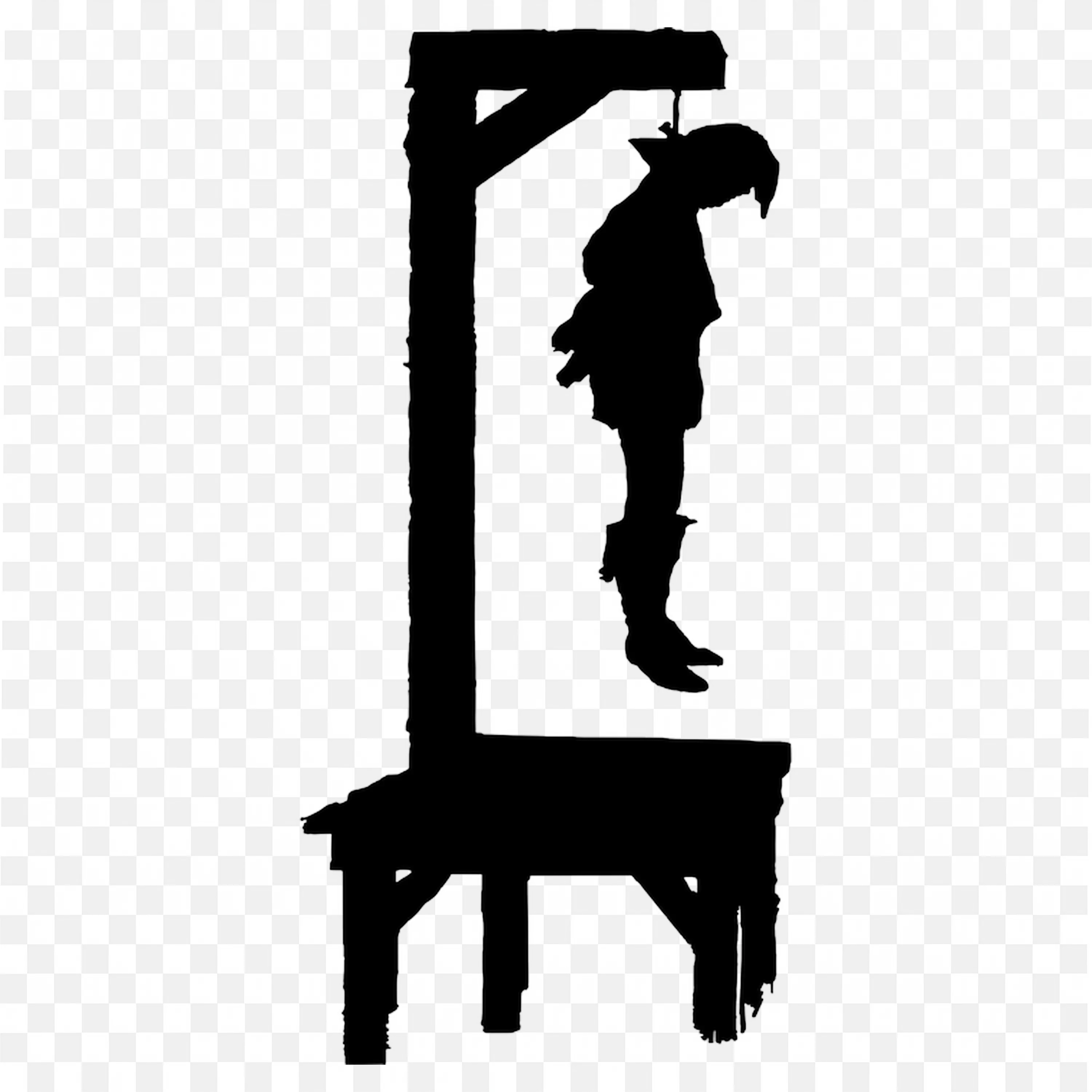 Shadow Image of a Hanging Figure Symbolizing a Dark Theme
