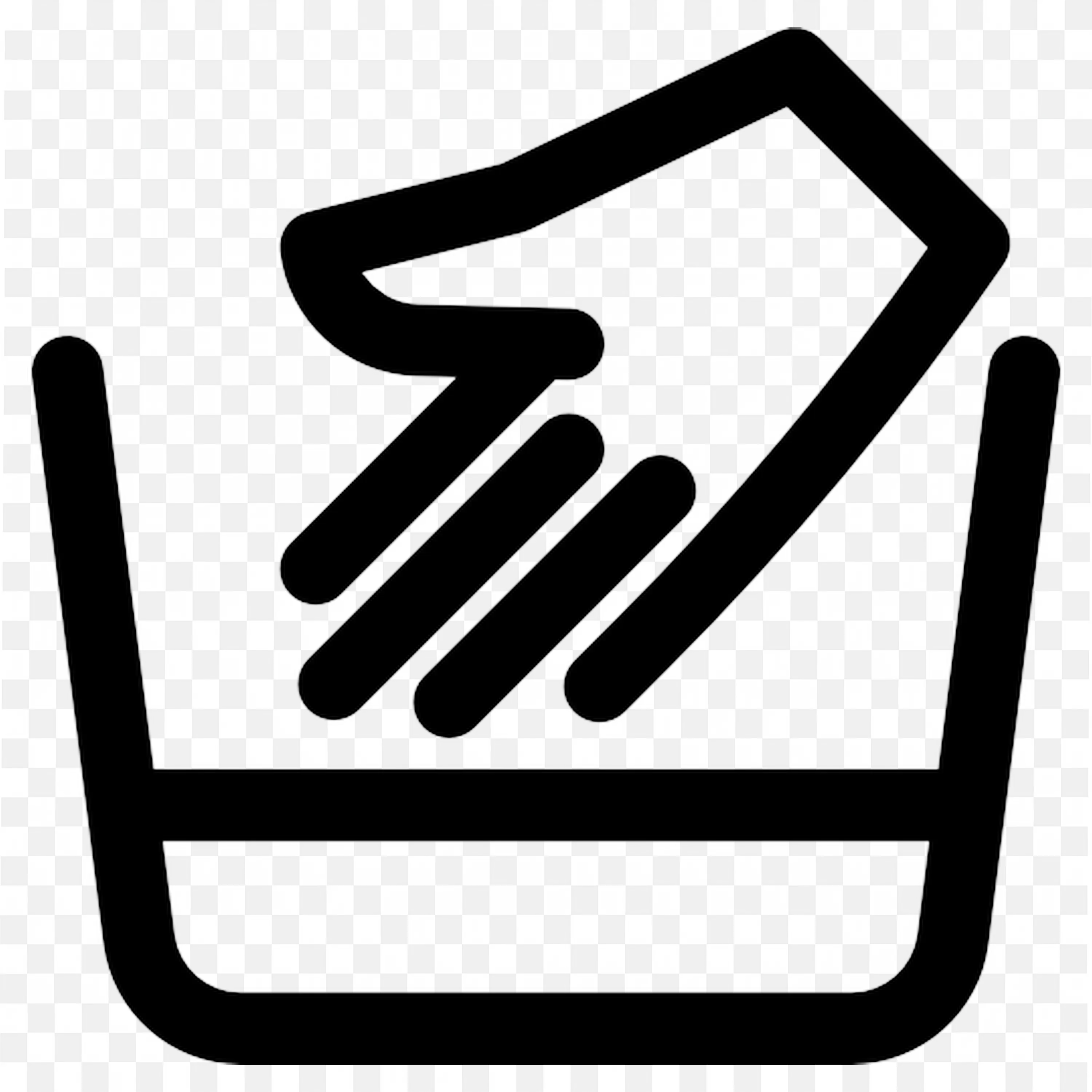 Silhouette Images of a Hand Immersing in a Basin Free Png