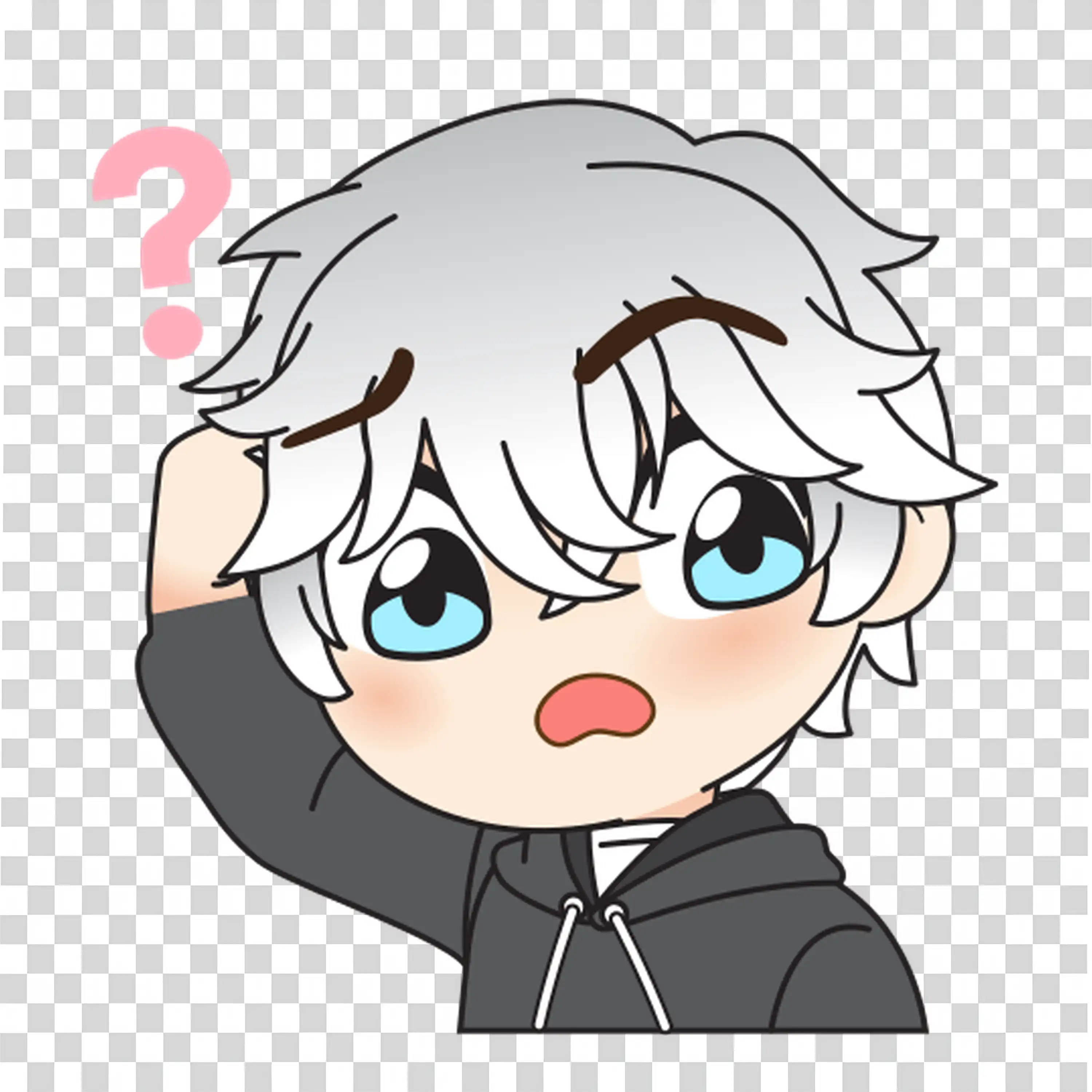 SilverHaired Individual Contemplating or Solving a Problem