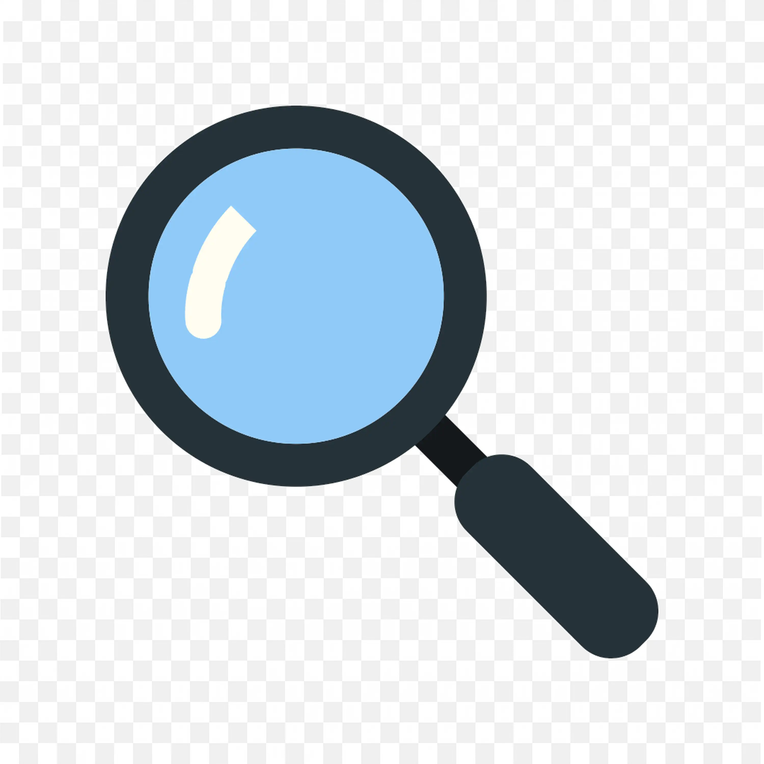 Simple Model of Magnifying Glass Clip Art PNG Download