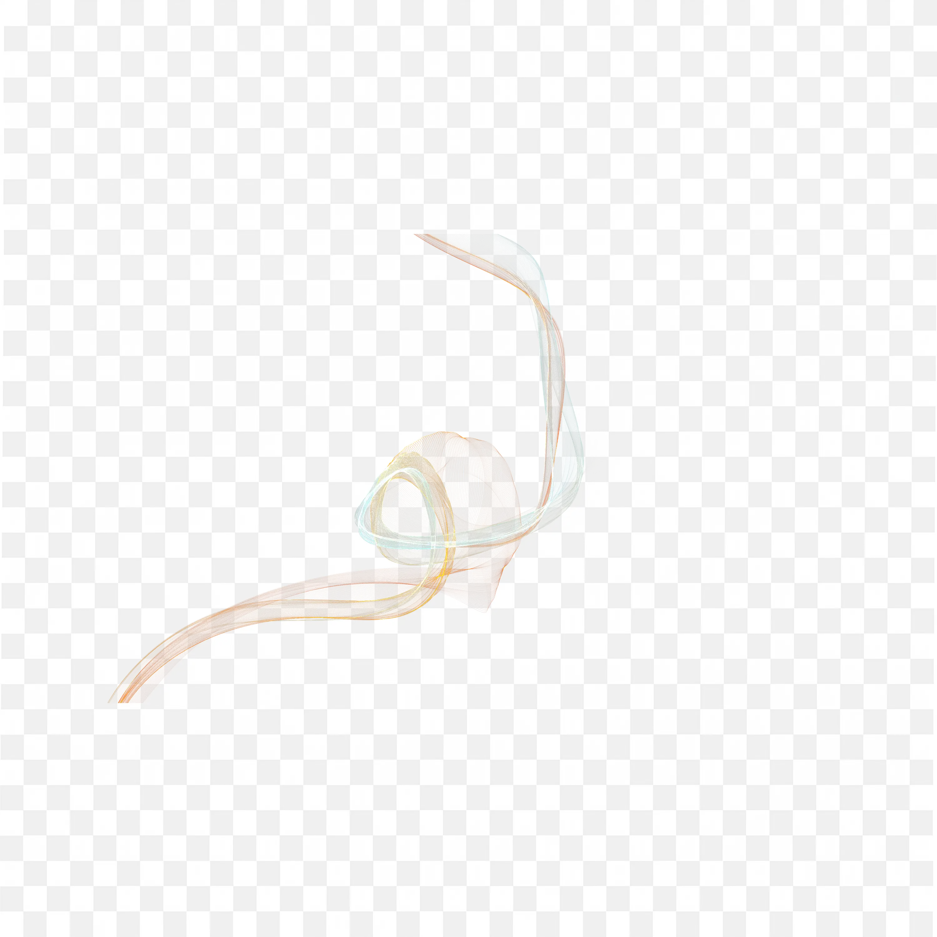 Smooth Flowing Colourful Abstract Lines on White Backdrop