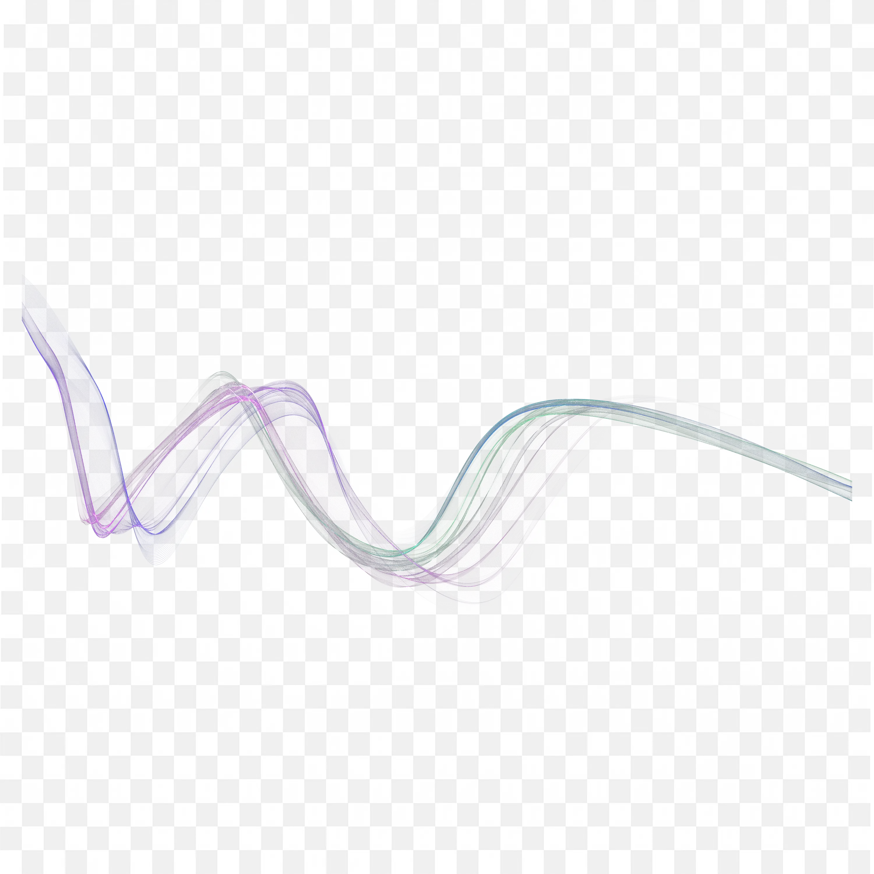 Smooth Pastel Swirl of Teal and Violet on White Clip Art